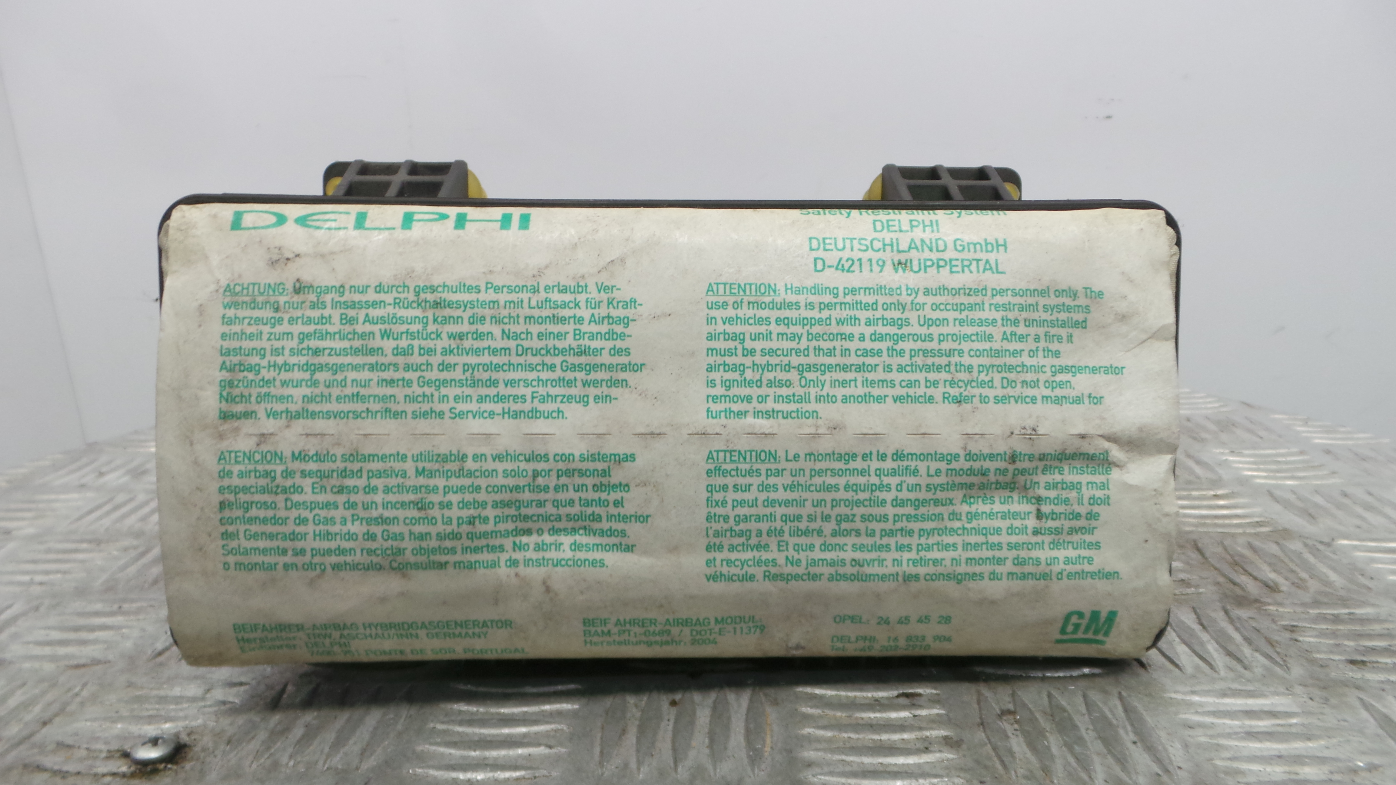 Airbag Passageiro 24454528 - OPEL CORSA C (X01)-38045704 Airbag Passageiro 24454528 - OPEL CORSA C (X01)-38045704