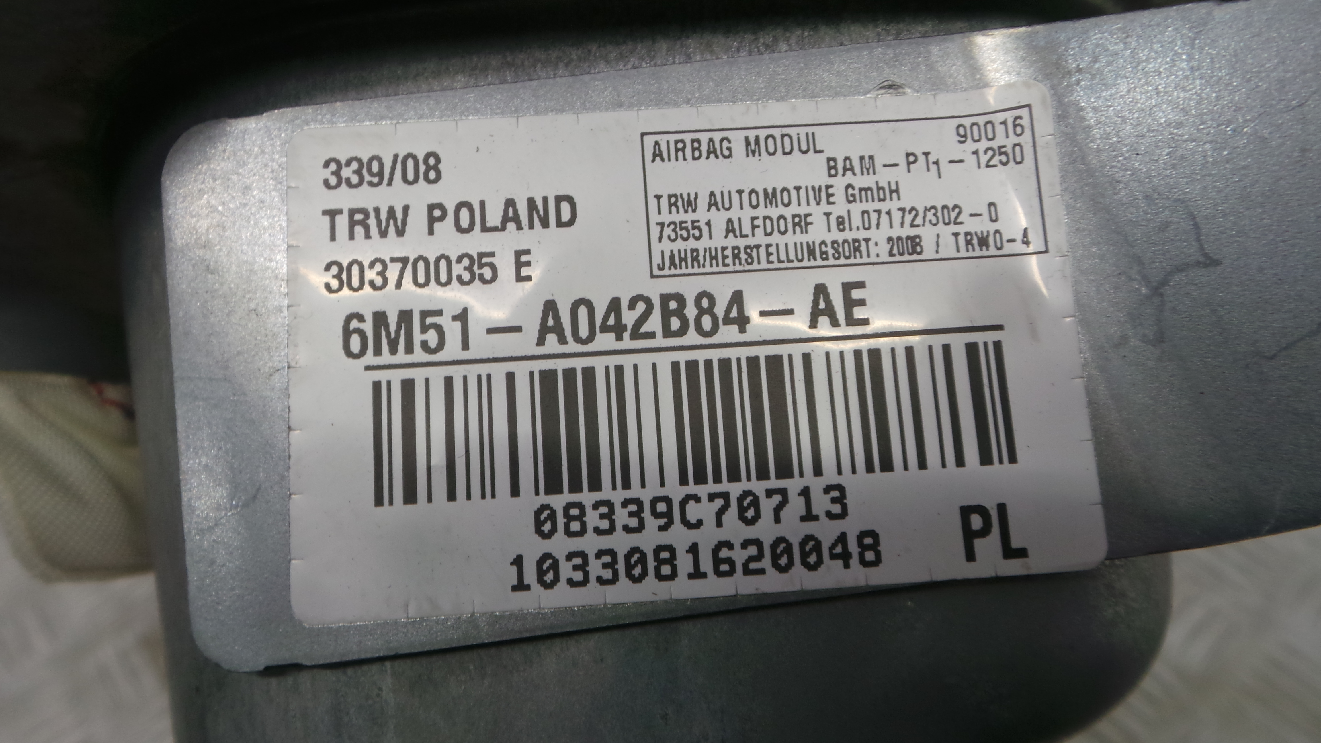 Airbag Passageiro 6M51-A042B84-AE - FORD FOCUS II (DA_, HCP, DP)-38045743