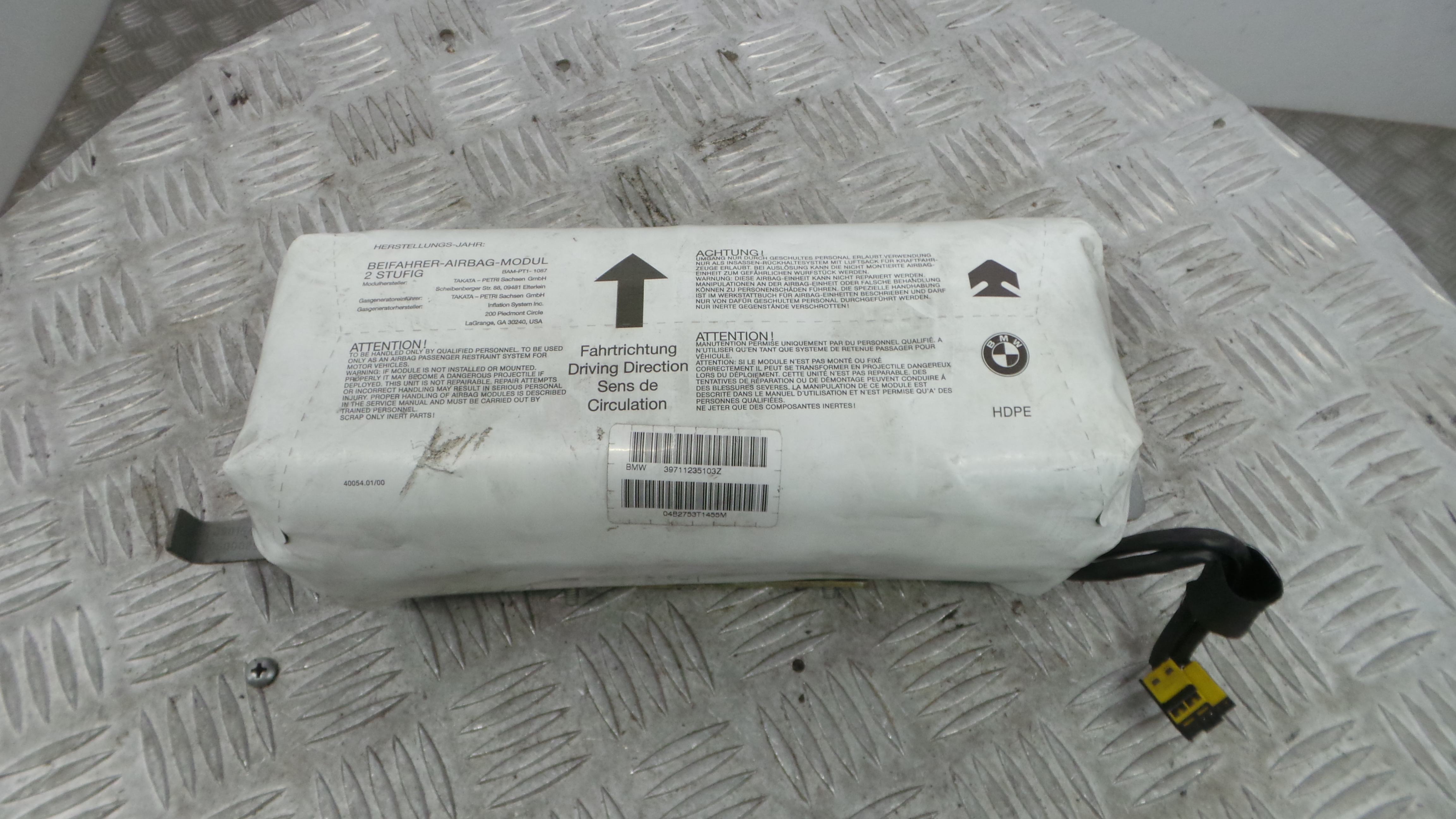 Airbag Passageiro 39711235103Z - BMW 3 (E46)-38045756 Airbag Passageiro 39711235103Z - BMW 3 (E46)-38045756