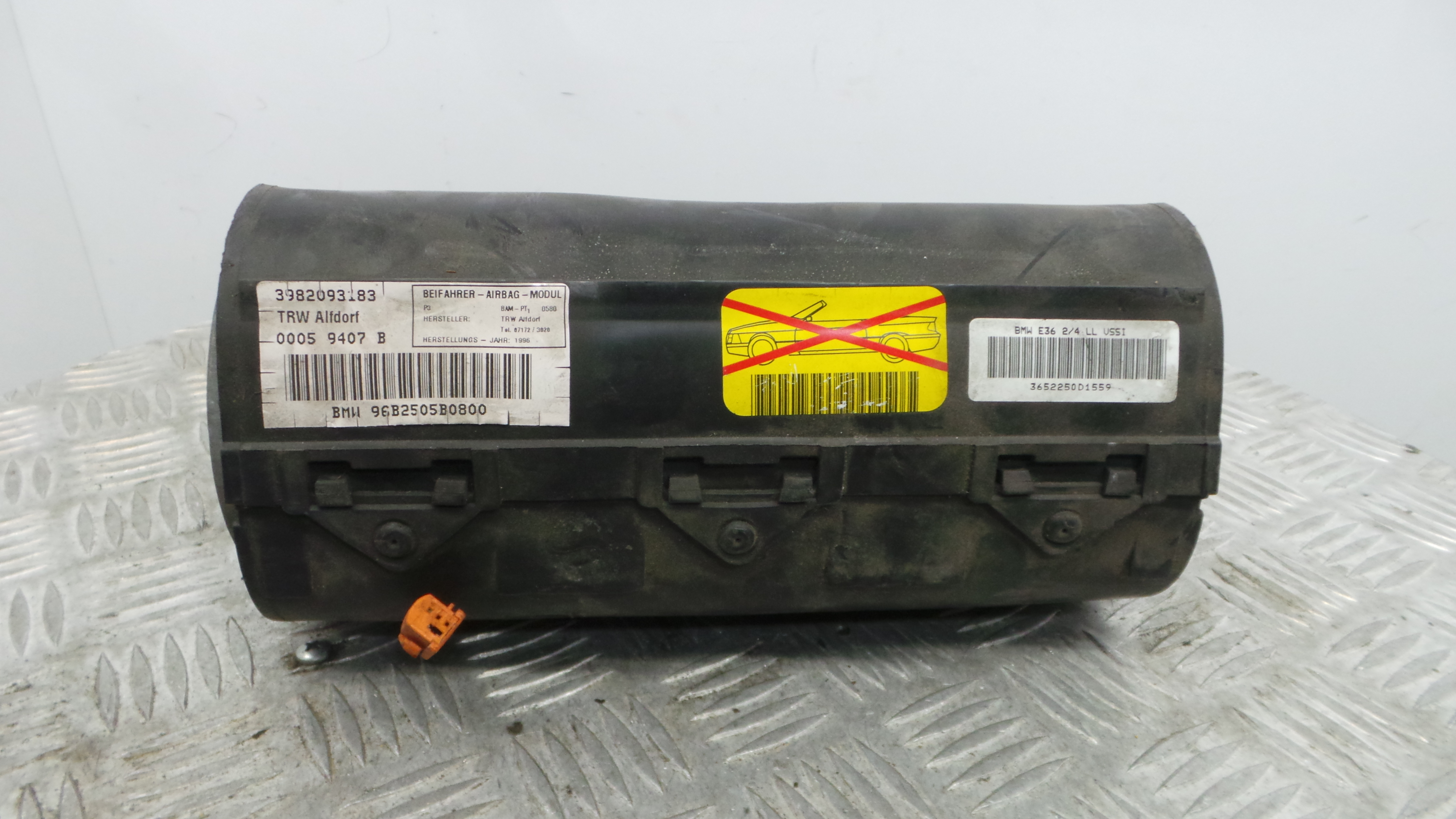 Airbag Passageiro 96B2505B0800 - BMW 3 (E36)-38045774