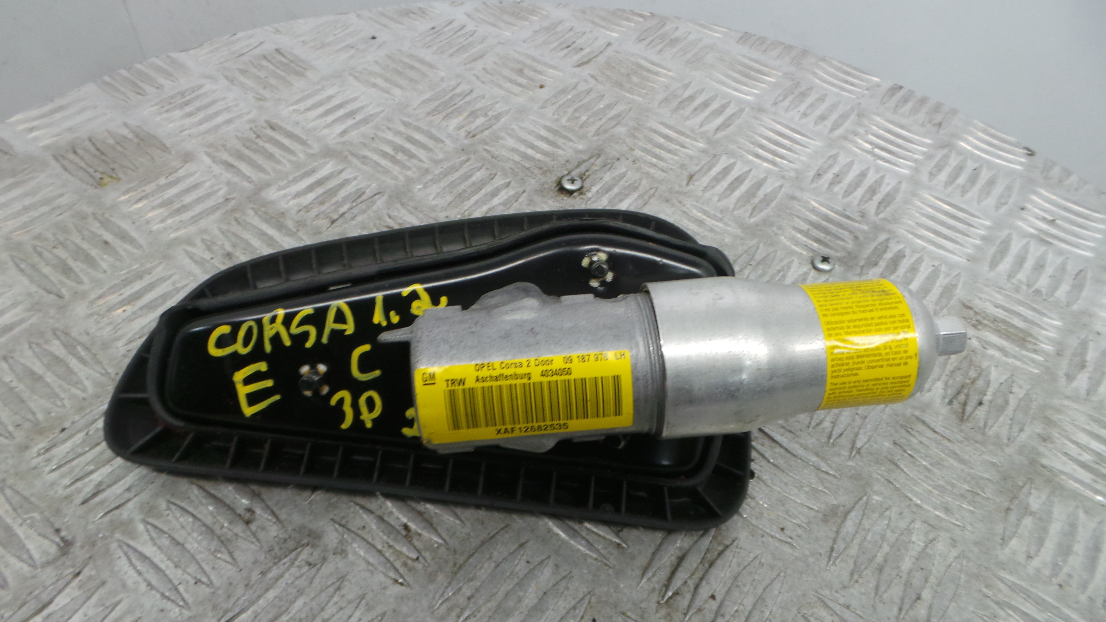 Airbag Banco Esq 09187976 - OPEL CORSA C (X01)-38046405