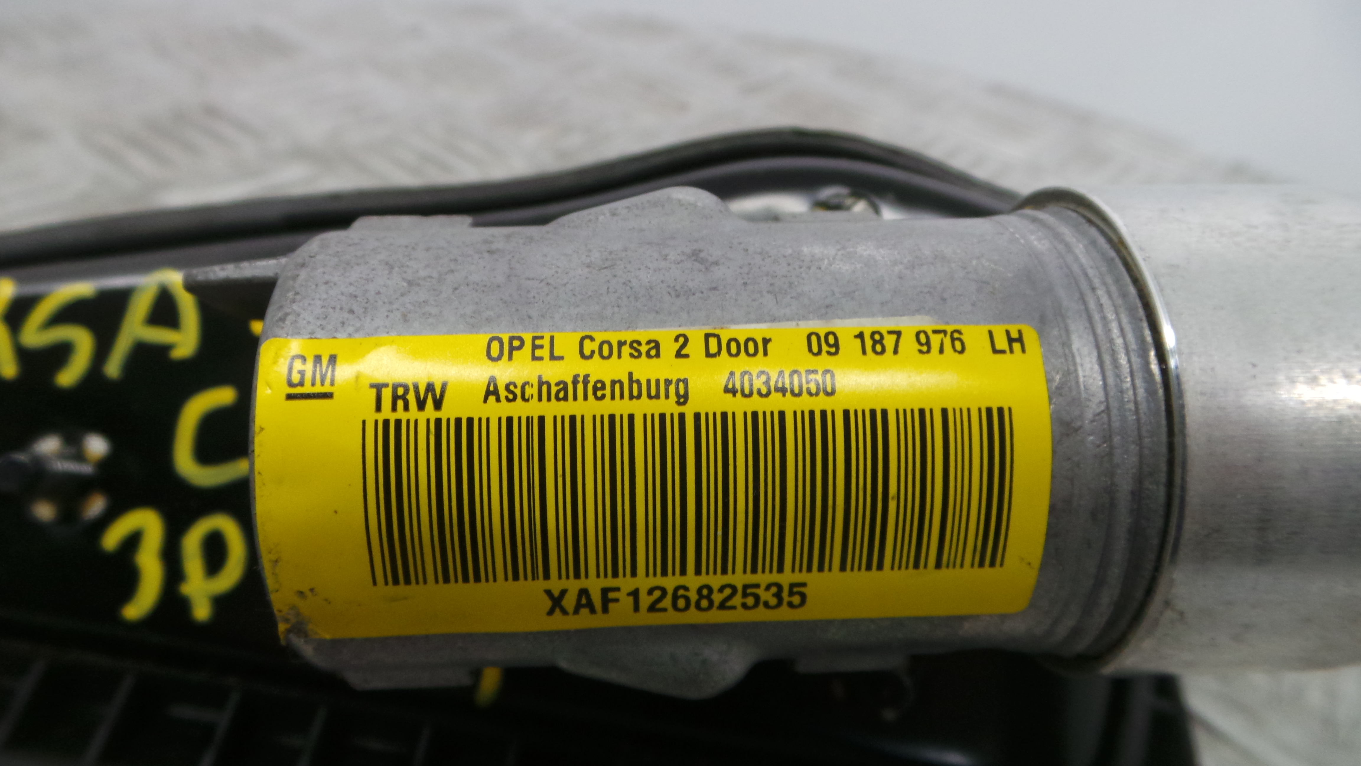 Airbag Banco Esq 09187976 - OPEL CORSA C (X01)-38046405