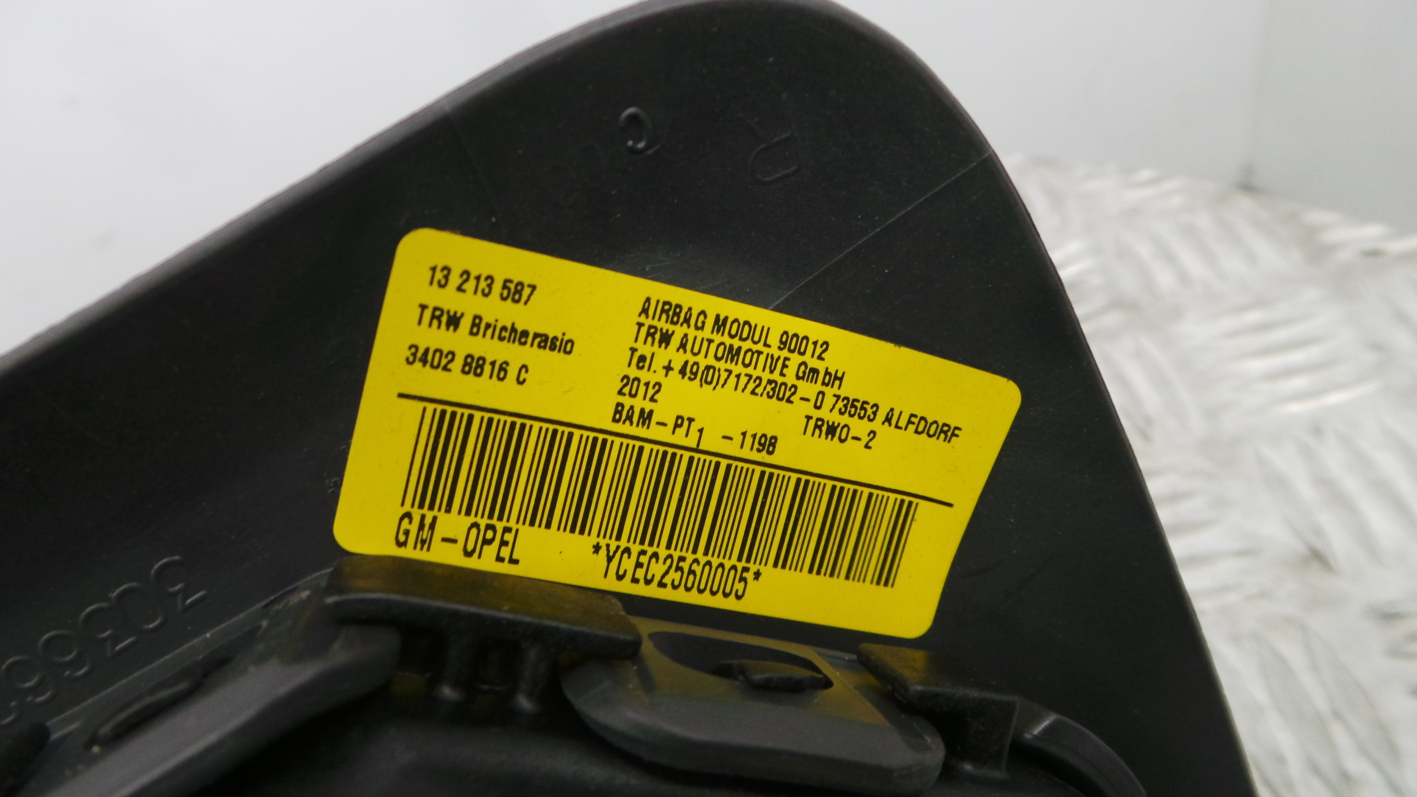 Airbag Banco Dto 13213587 - OPEL CORSA D (S07)-38046413