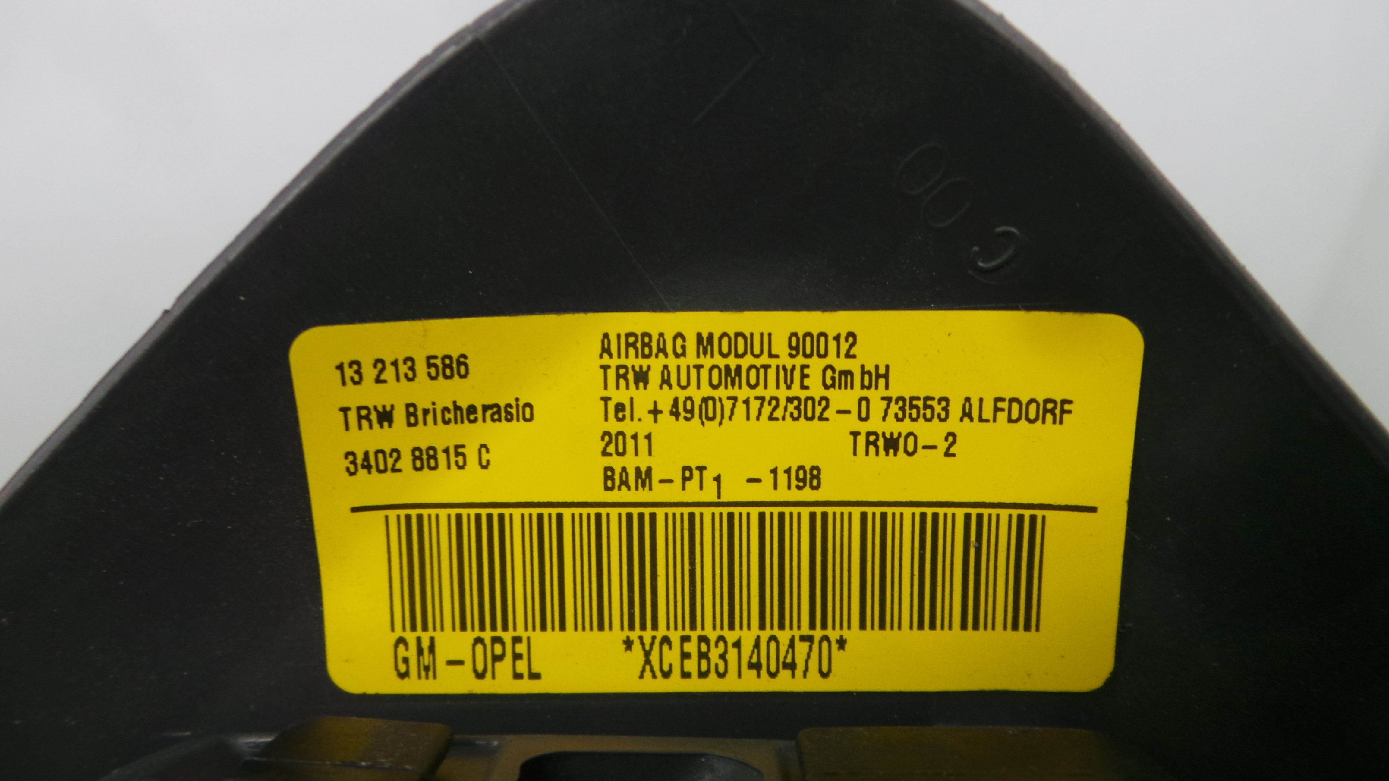 Airbag Banco Esq 13213586 - OPEL CORSA D (S07)-38046416