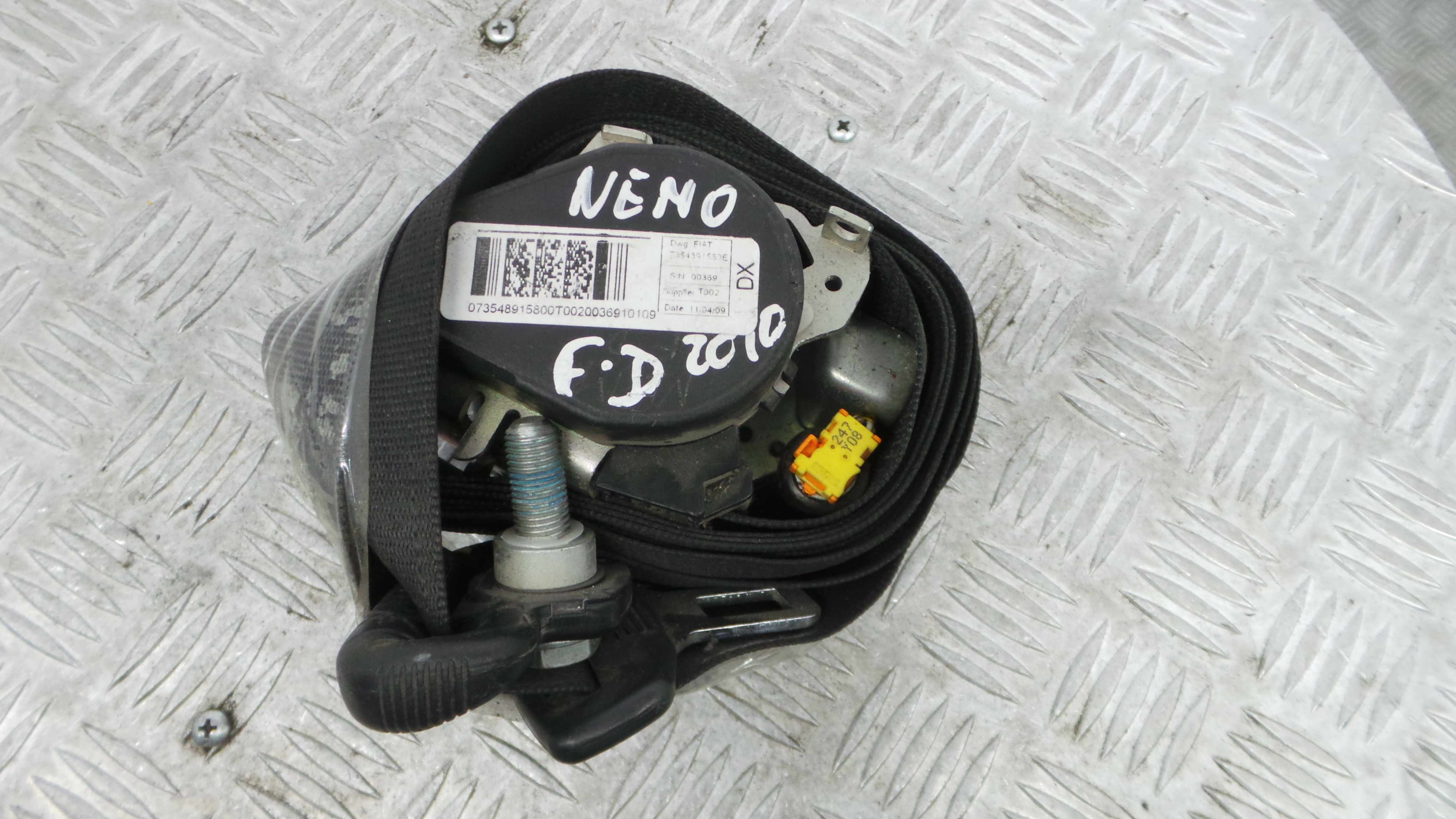 Cinto Frente Direito   7354891580E - CITROËN NEMO Veículo multiuso-38059588