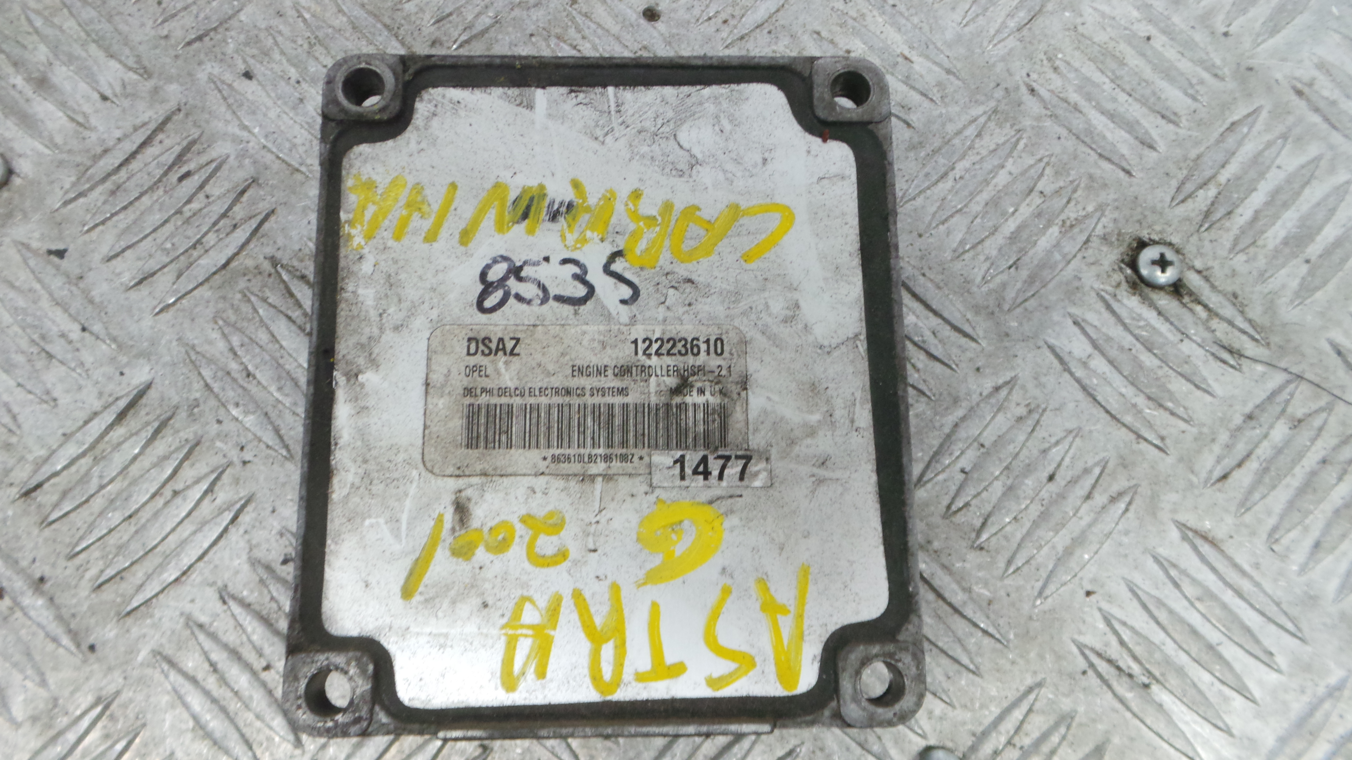 Centralina do Motor 12223610 - OPEL ASTRA G Caixa/Combi (F70), ASTRA G Delvan (F70)-38061916