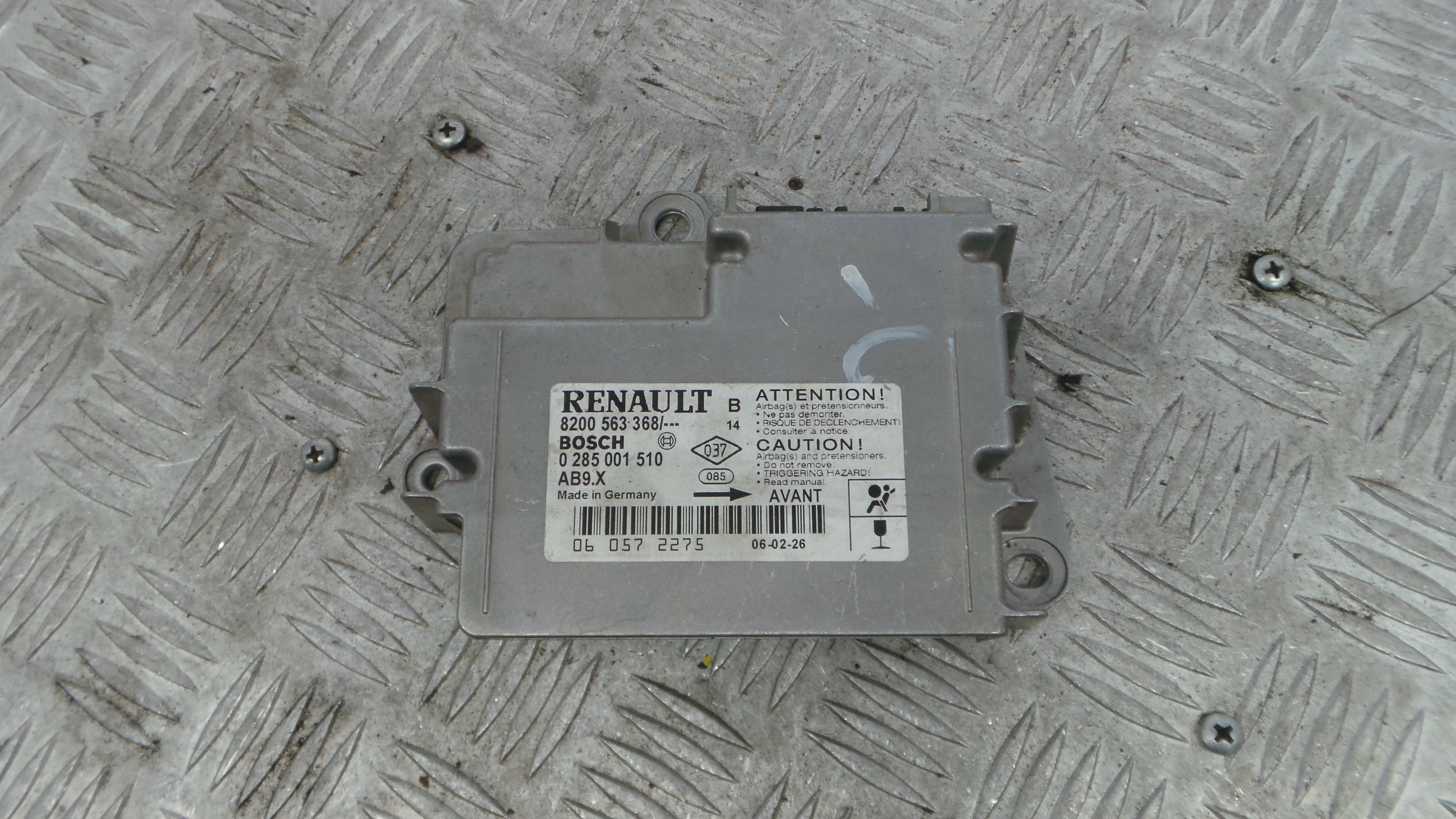 Centralina de Airbags 8200563368 - RENAULT CLIO III (BR0/1, CR0/1)-38061950