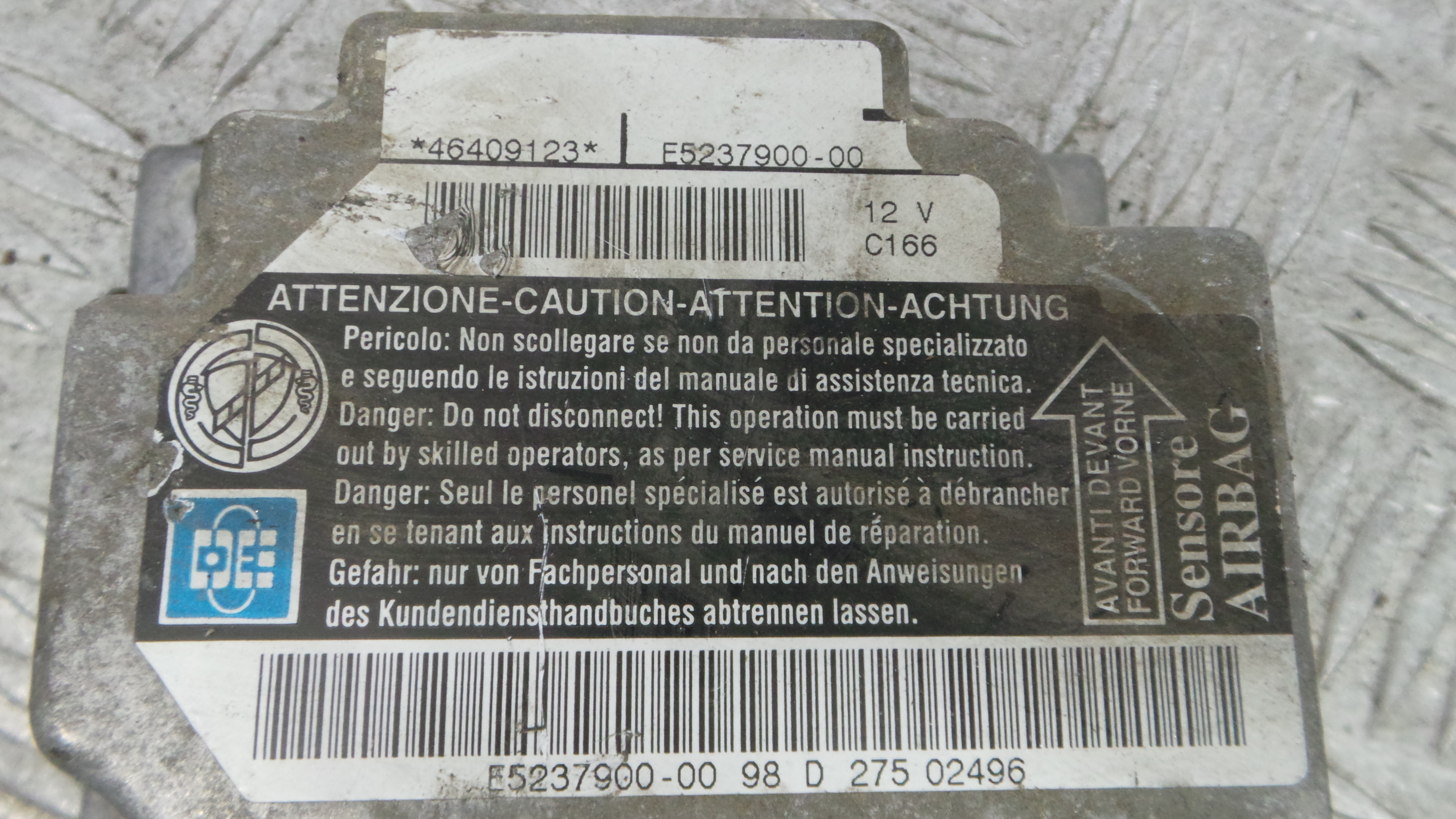 Centralina de Airbags 46409123 - FIAT MAREA (185_)-38061962