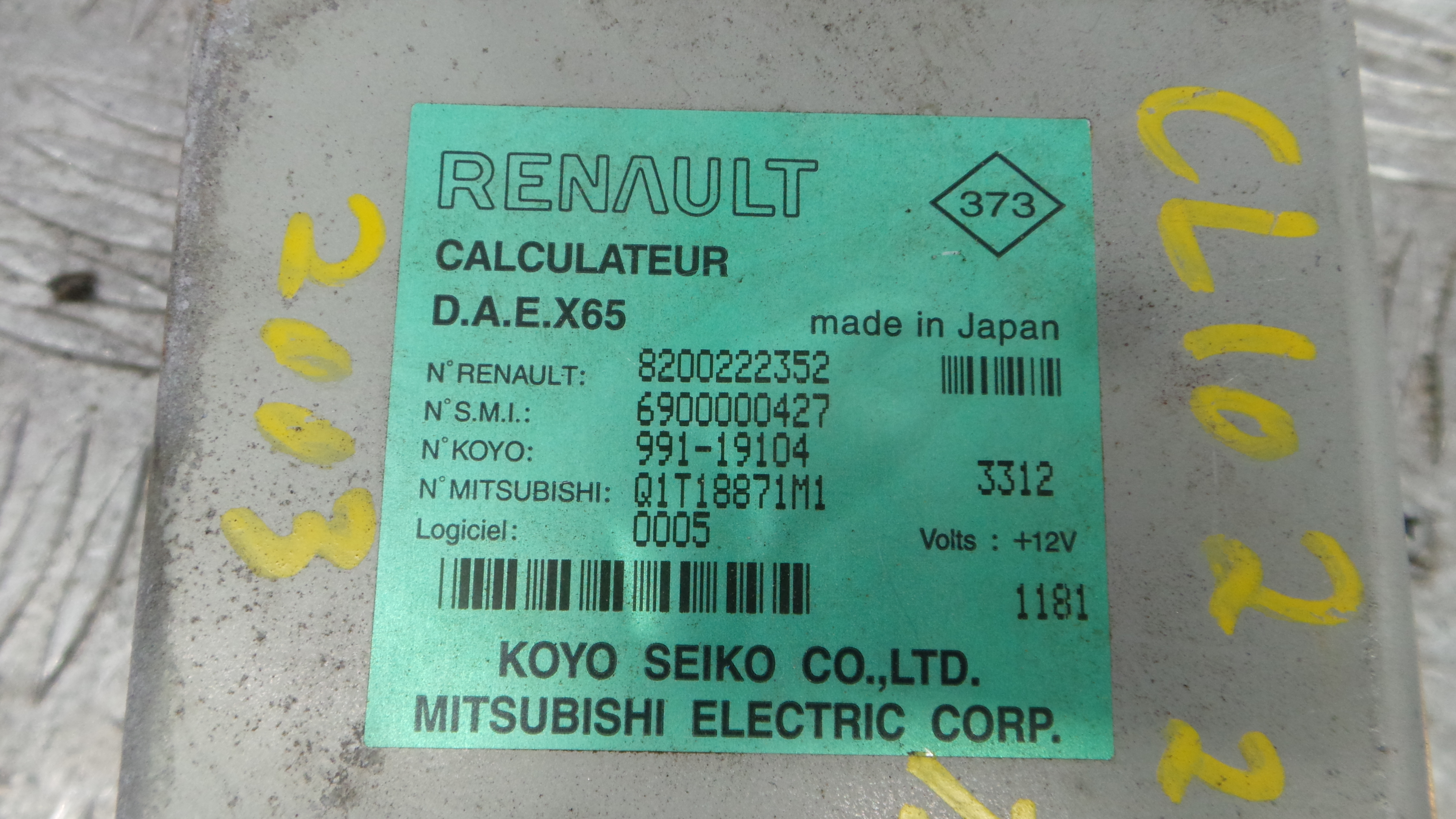 Centralina de Direção 8200222352 - RENAULT CLIO II (BB_, CB_), CLIO Mk II (BB_, CB_)-38061971