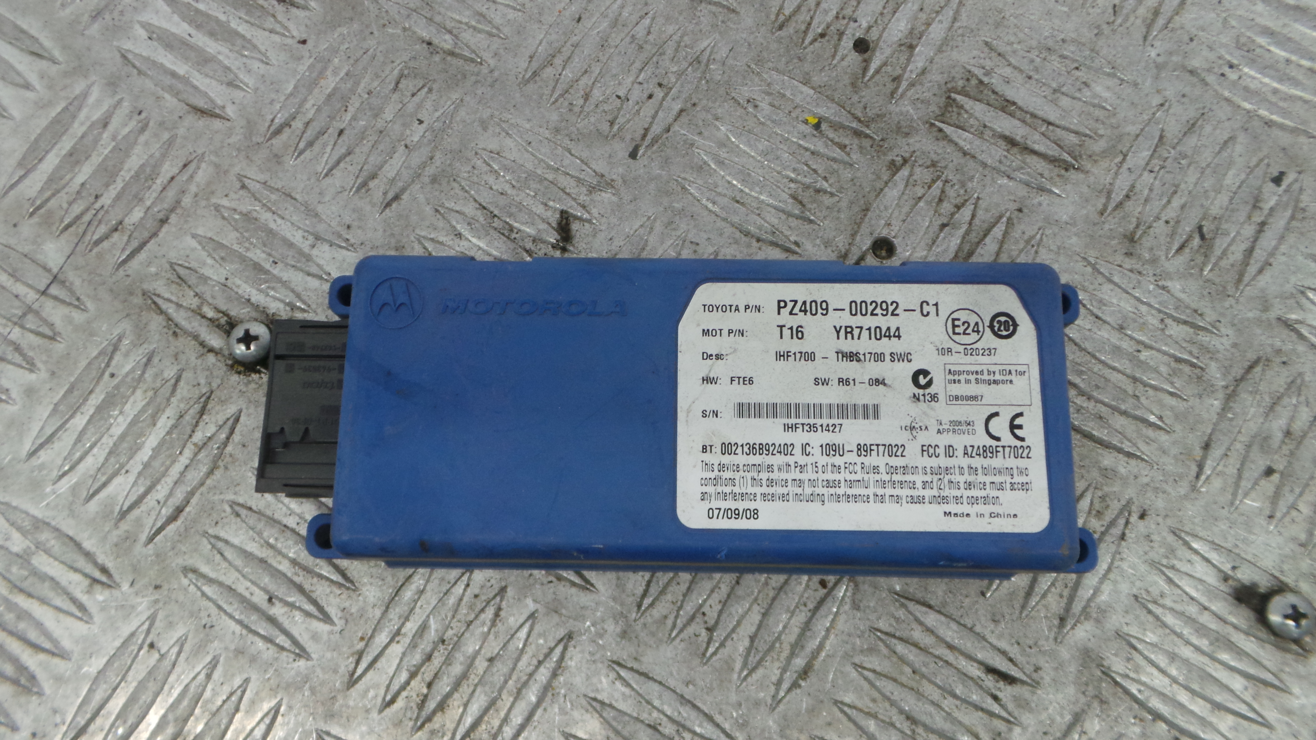 Módulo Bluetooth PZ409-00292-C1 - TOYOTA YARIS (_P9_), YARIS/VITZ (_P9_)-38062292