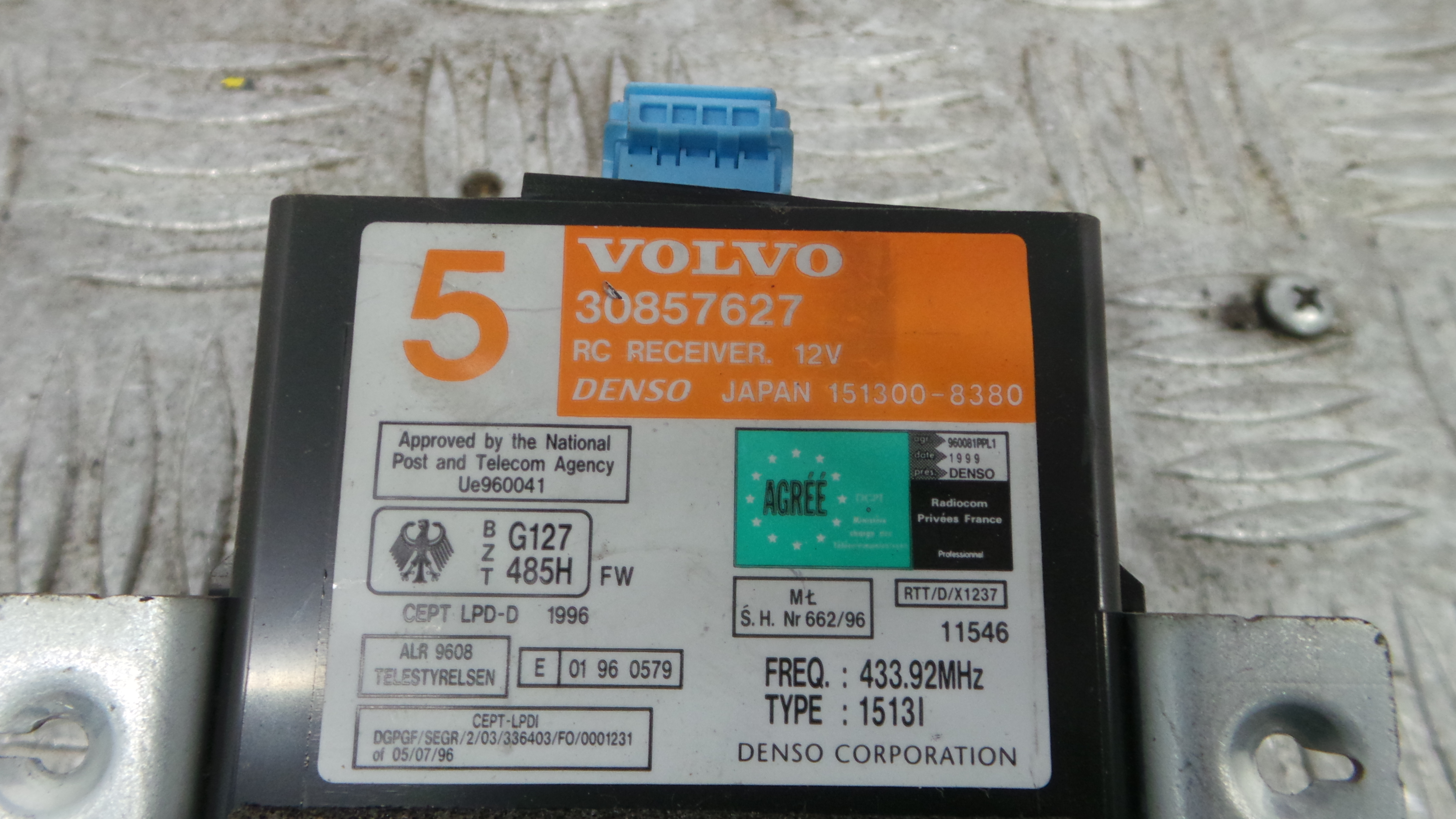 Centralina do Fecho Central 30857627 - VOLVO V40 Combi (645)-38062478