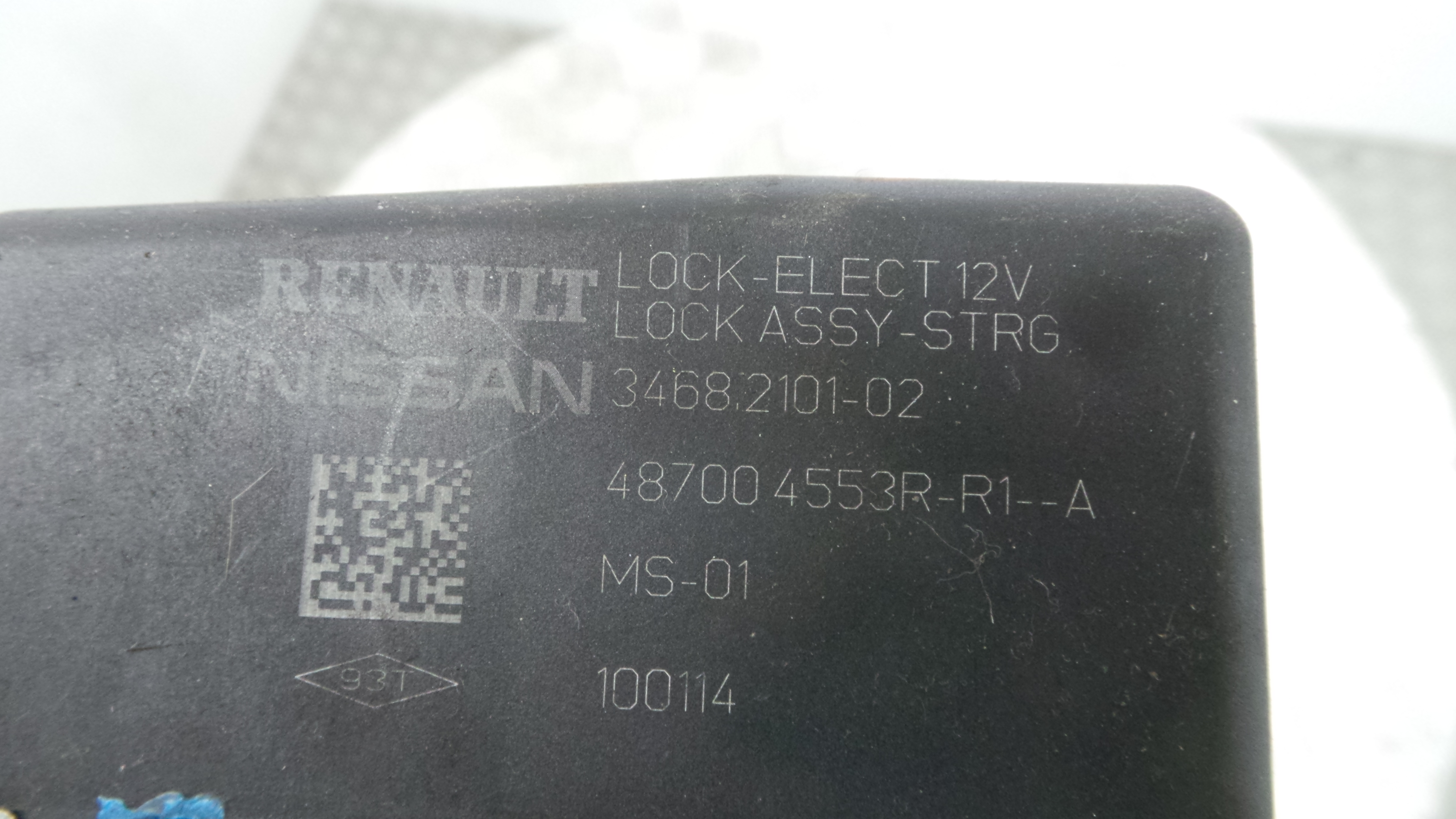 Tranca Eléctrica do Volante 487004553R - NISSAN QASHQAI II SUV (J11, J11_)-38062500