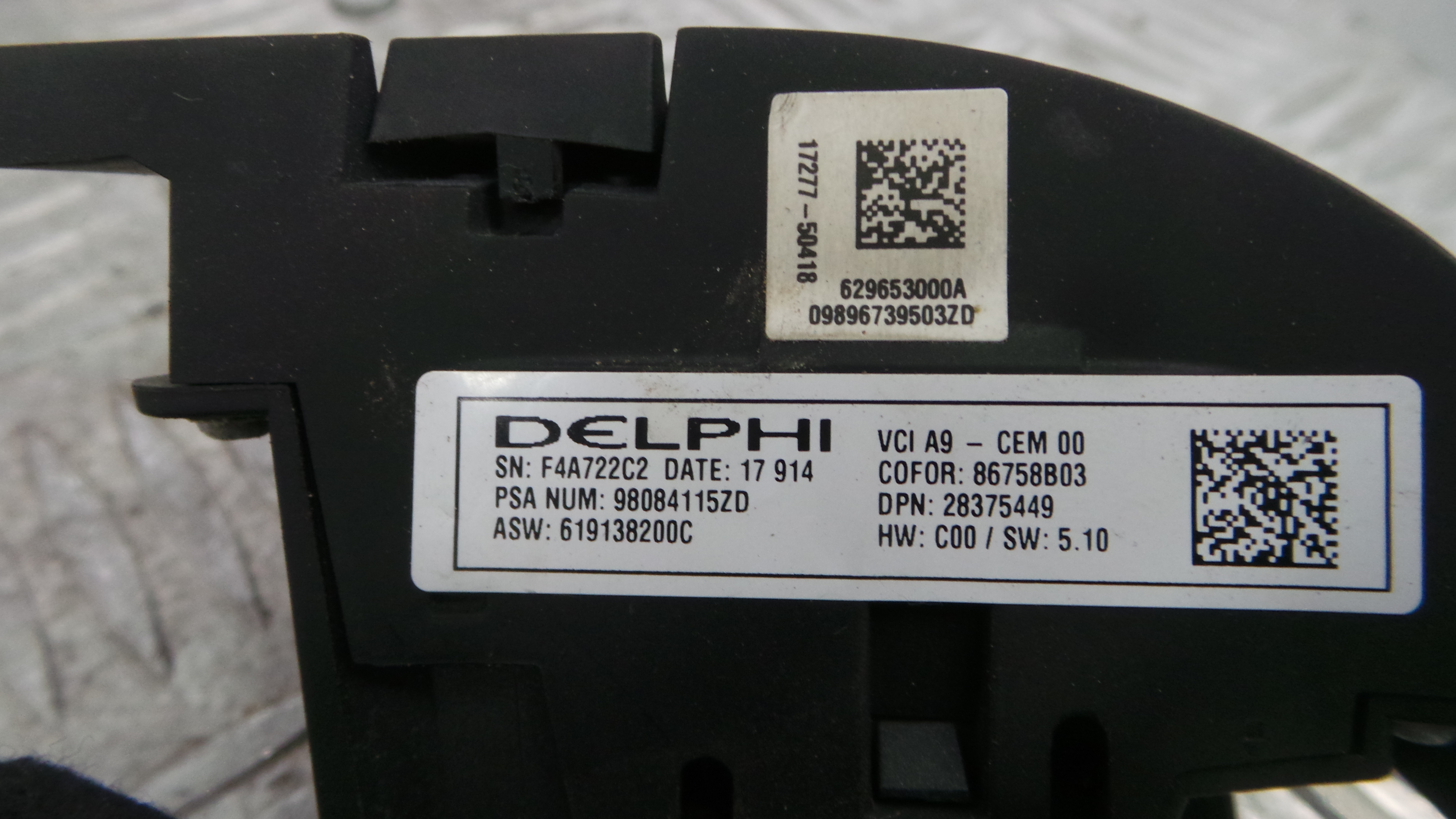 Manípulos do volante 98084115ZD - PEUGEOT 208 I (CA_, CC_)-38063017