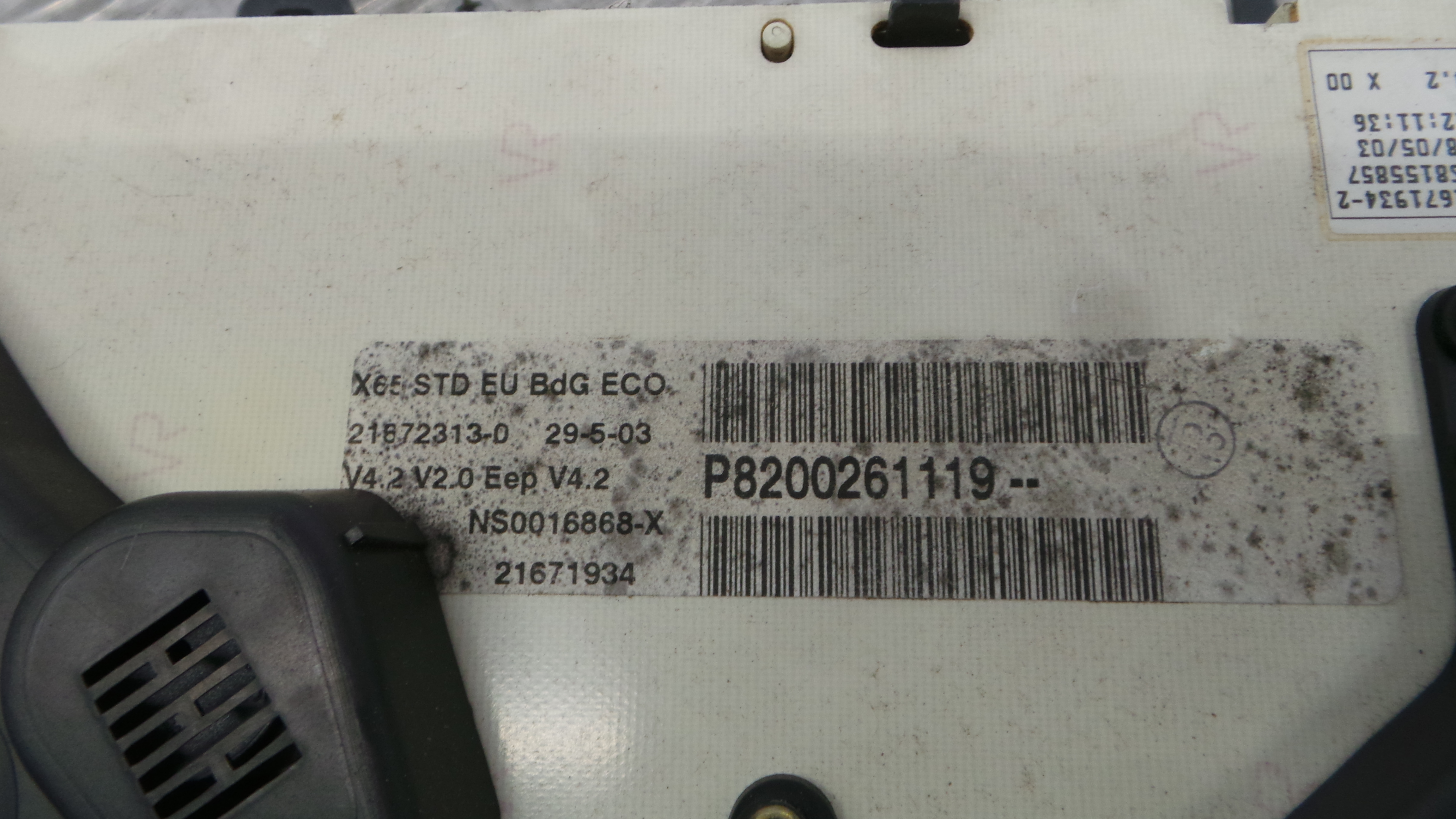 Quadrante 8200261119 - RENAULT CLIO II (BB_, CB_), CLIO Mk II (BB_, CB_)-38065384