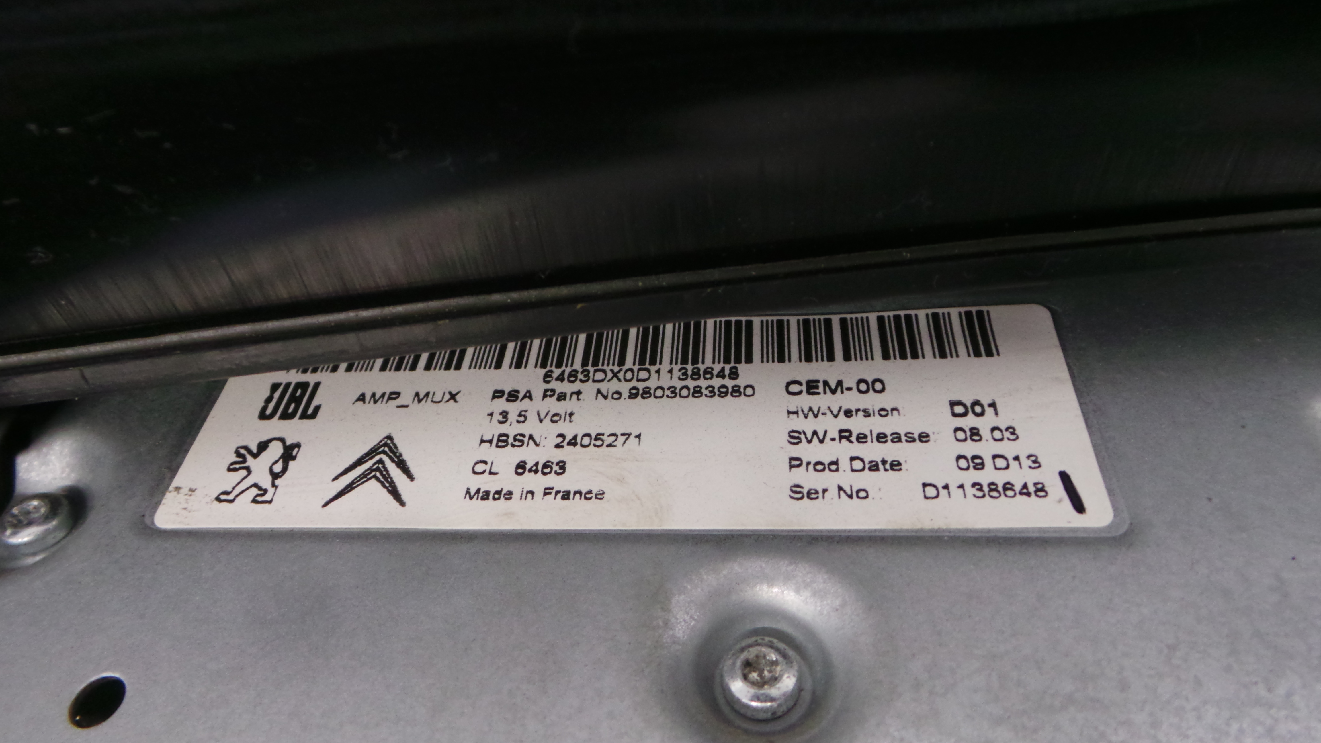 Subwoofers 9803713980 - PEUGEOT 208 I (CA_, CC_)-38273666