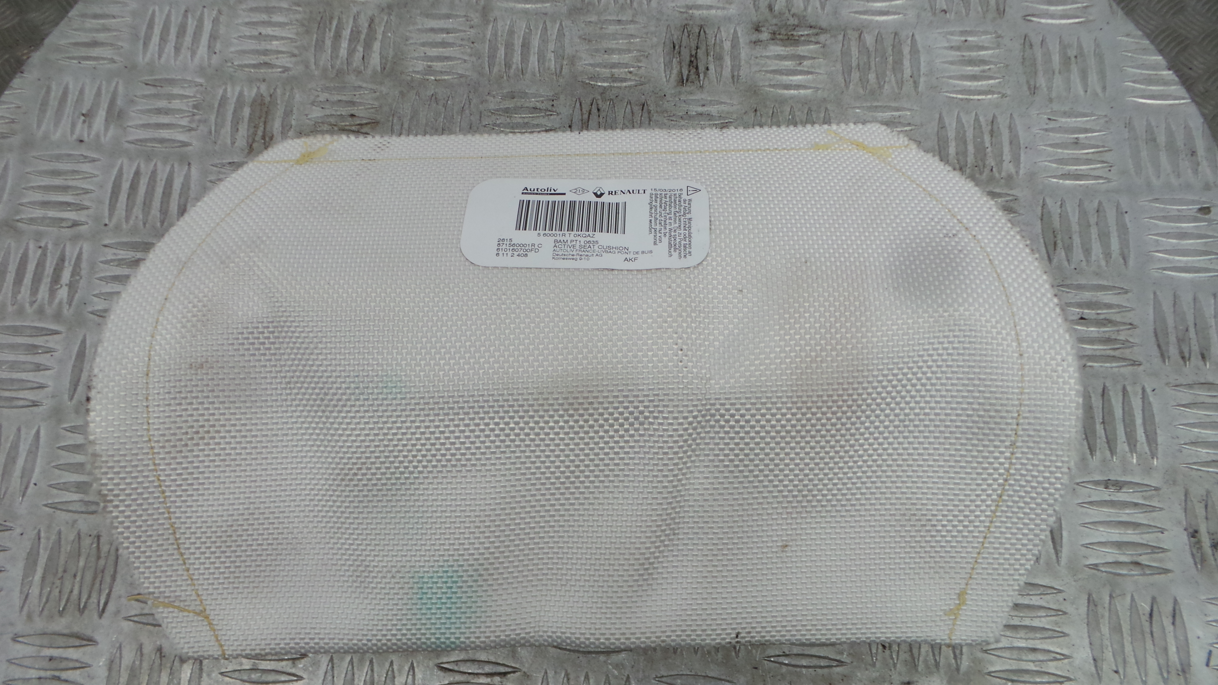 Airbag Banco Esq 871560001R - RENAULT ZOE (BFM_)-38273701 Airbag Banco Esq 871560001R - RENAULT ZOE (BFM_)-38273701