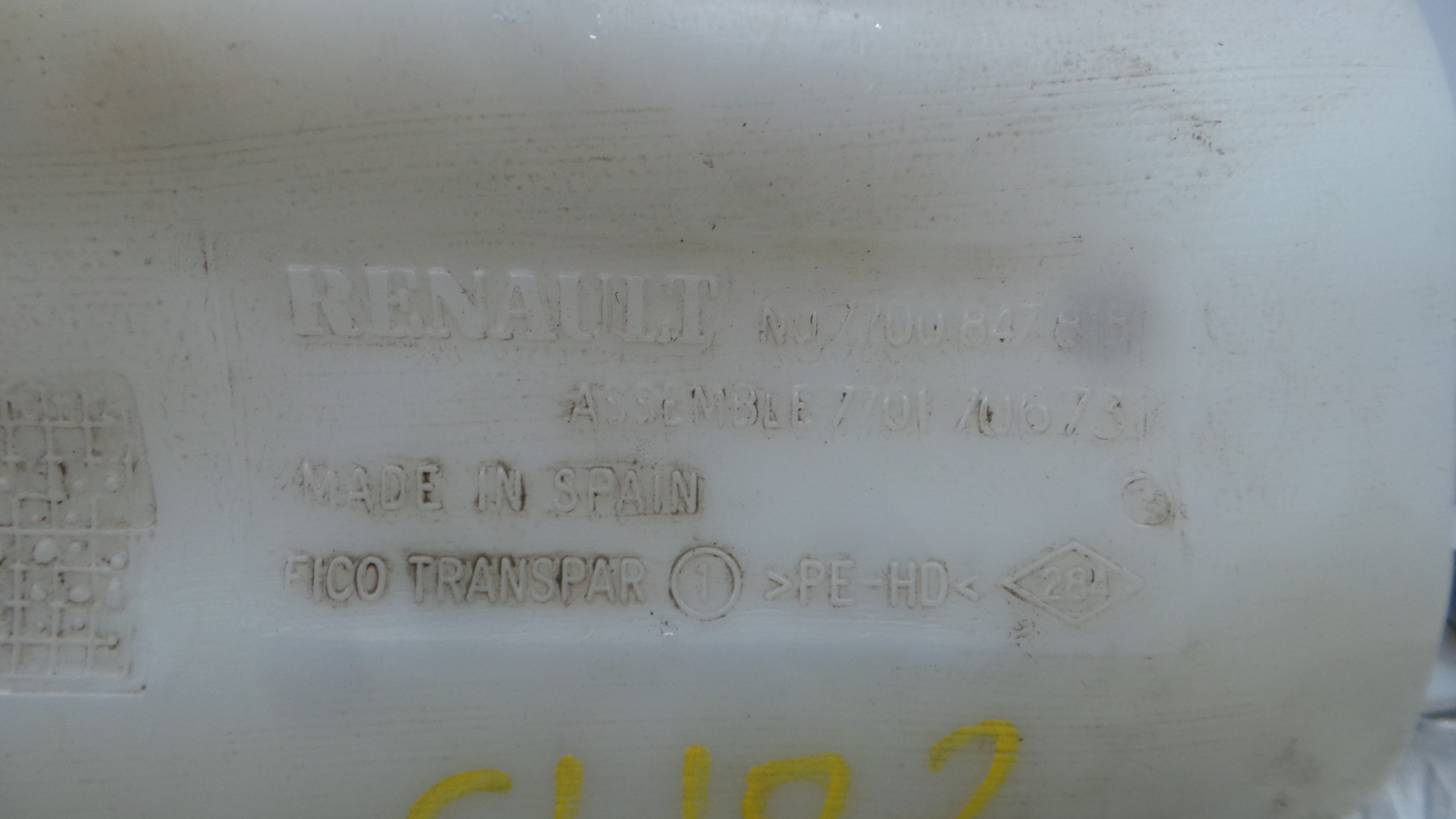 Deposito Reservatório Limpa Vidros Para Brisas 7700847818 - RENAULT CLIO II (BB_, CB_), CLIO Mk II -38312276