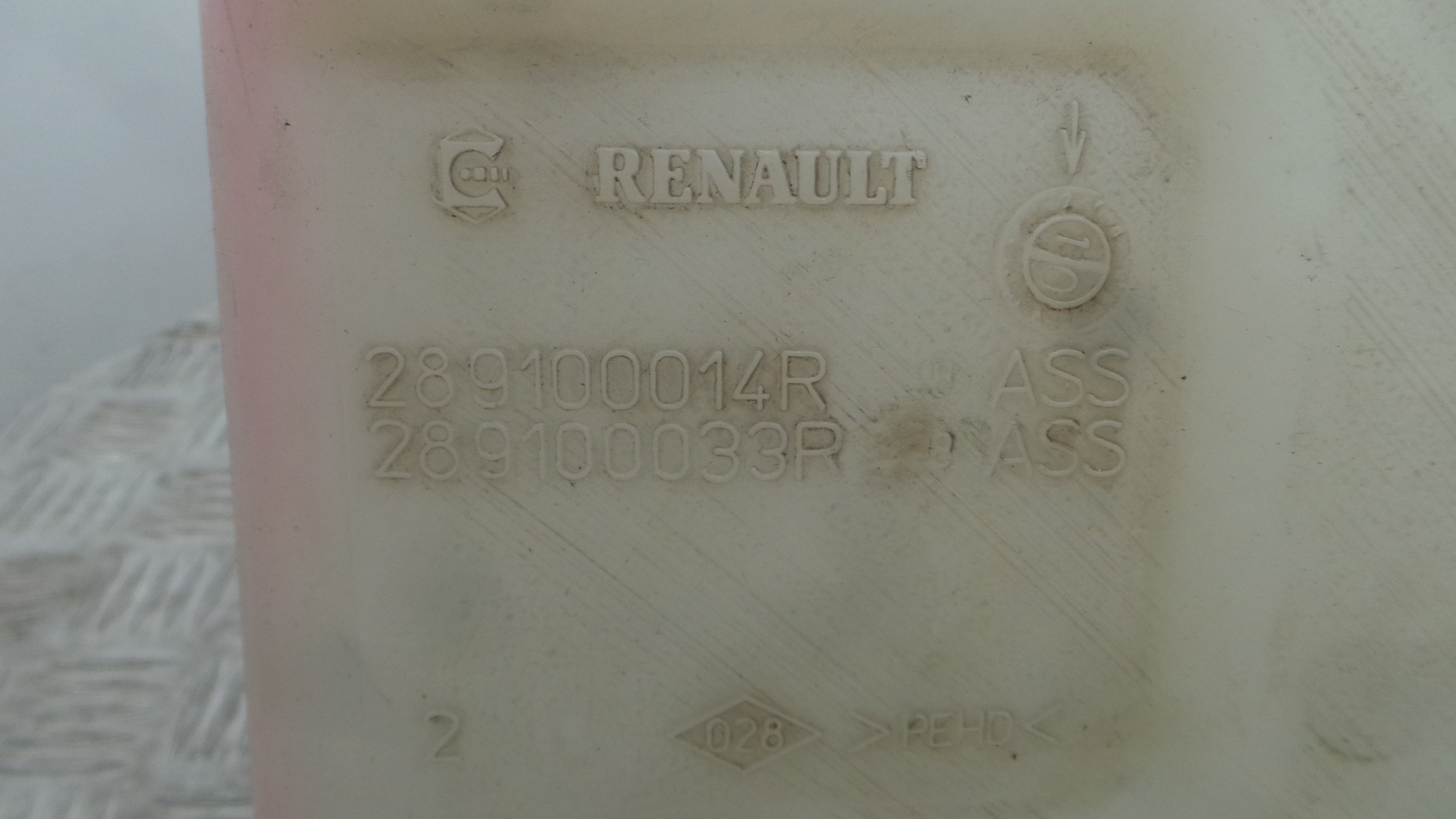 Deposito Reservatório Limpa Vidros Para Brisas 289100014R - RENAULT MEGANE III Hatchback (BZ0/1_, B-38312286