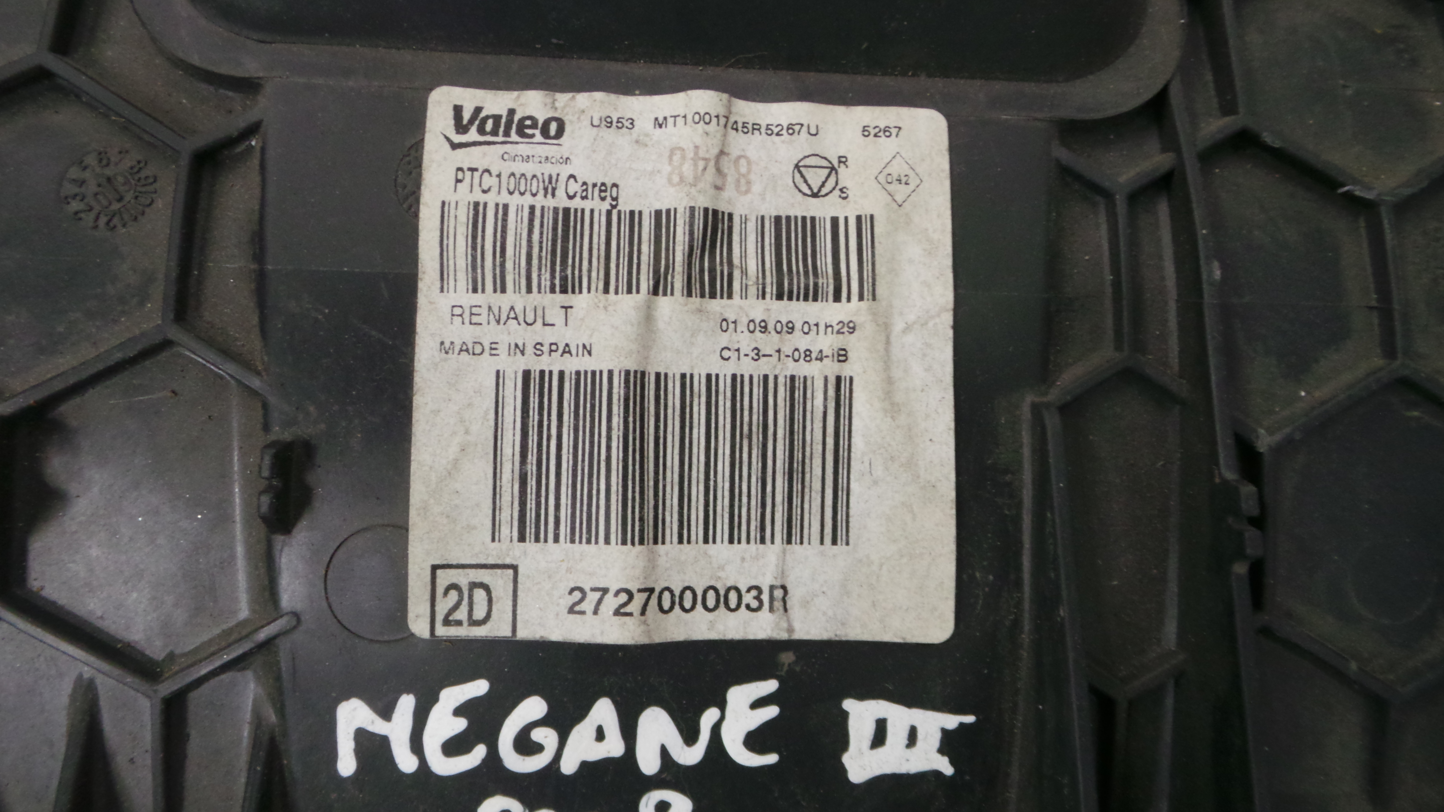 Caixa da Chauffage / Caixa da Sofagem 272700003R - RENAULT MEGANE III Hatchback (BZ0/1_, B3_)-38361186