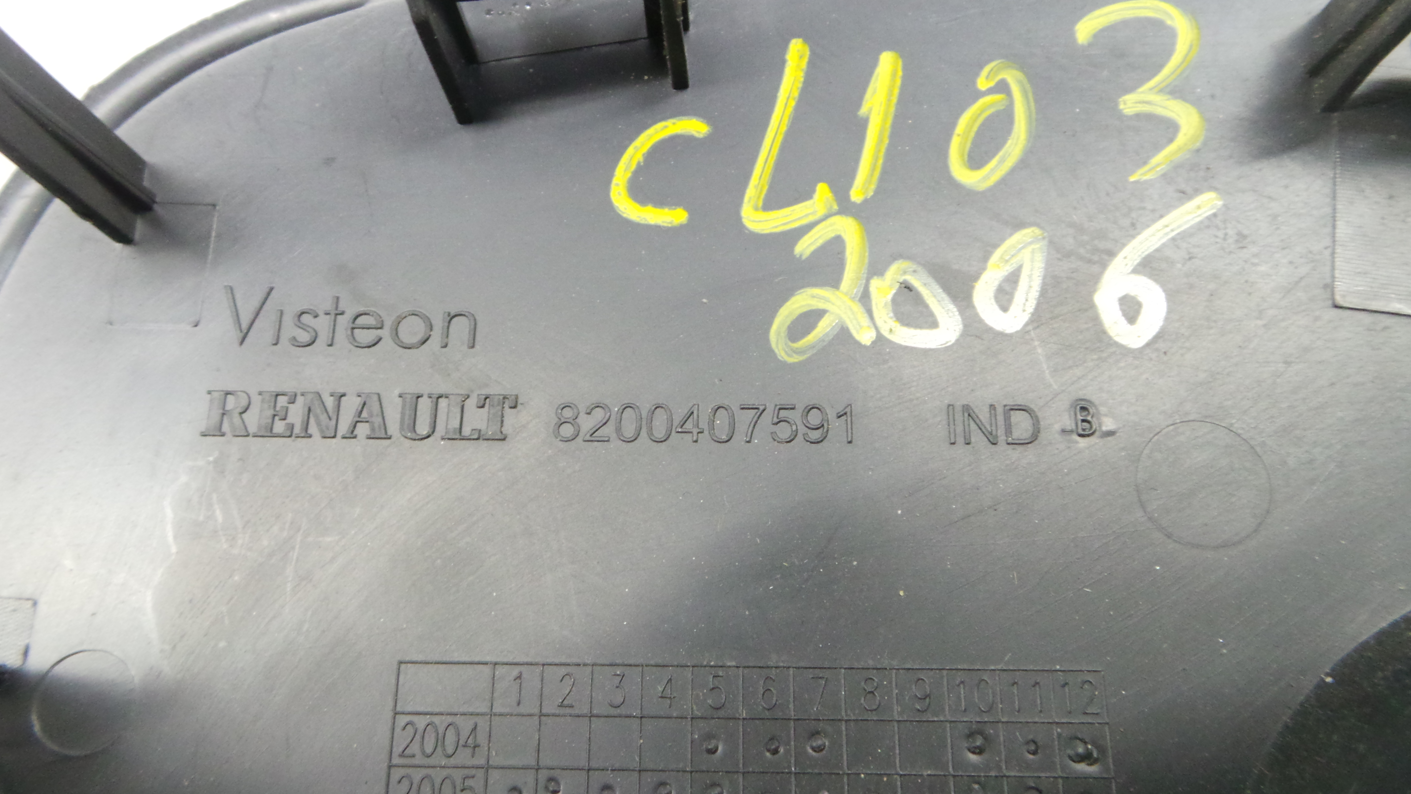 Plastico Interior 8200407591 - RENAULT CLIO III (BR0/1, CR0/1)-38370551