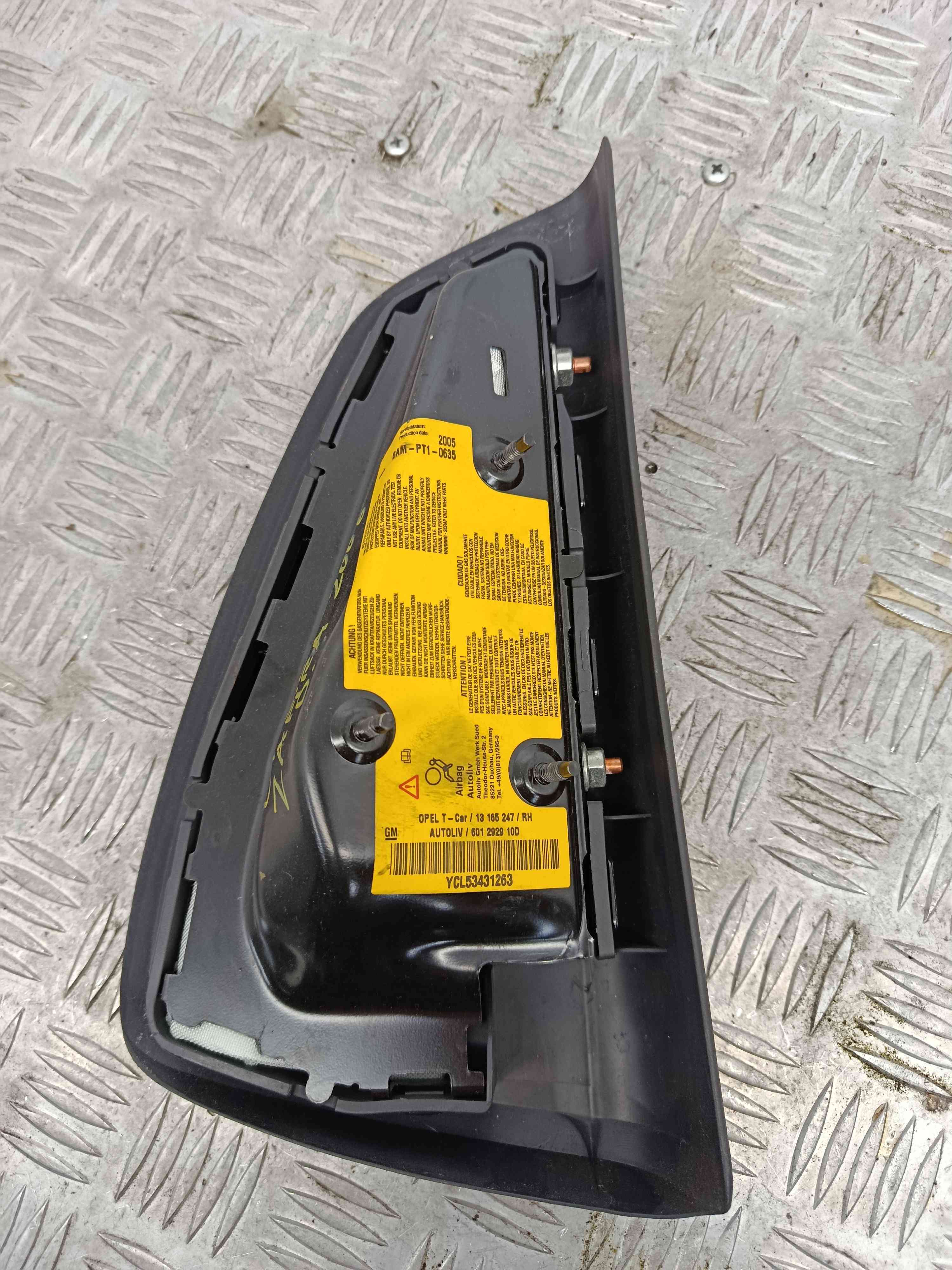 Airbag Banco Dto 13165247 - OPEL ZAFIRA / ZAFIRA FAMILY B (A05)-38402739