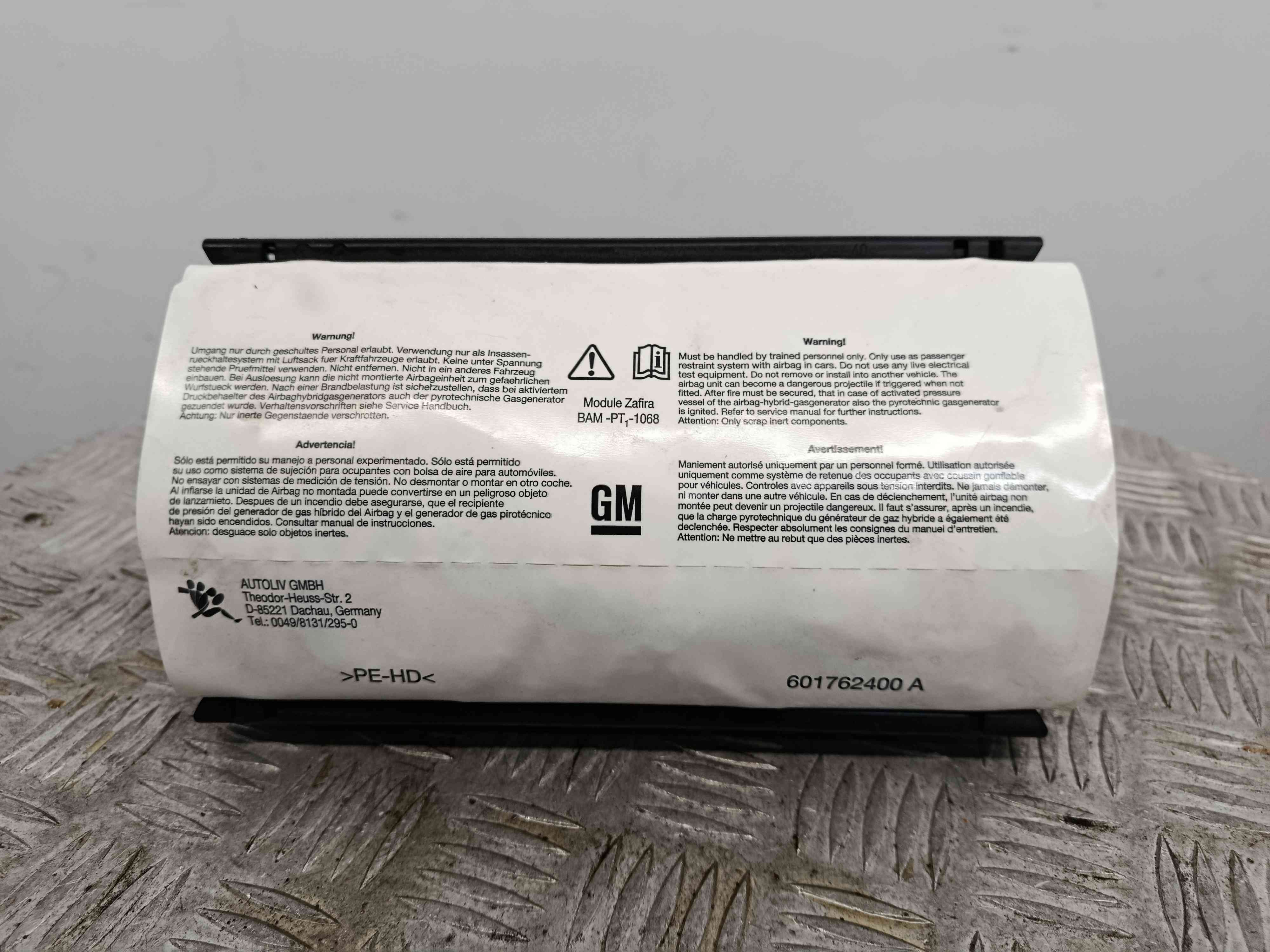 Airbag Passageiro 13111177 - OPEL ZAFIRA / ZAFIRA FAMILY B (A05)-38402749