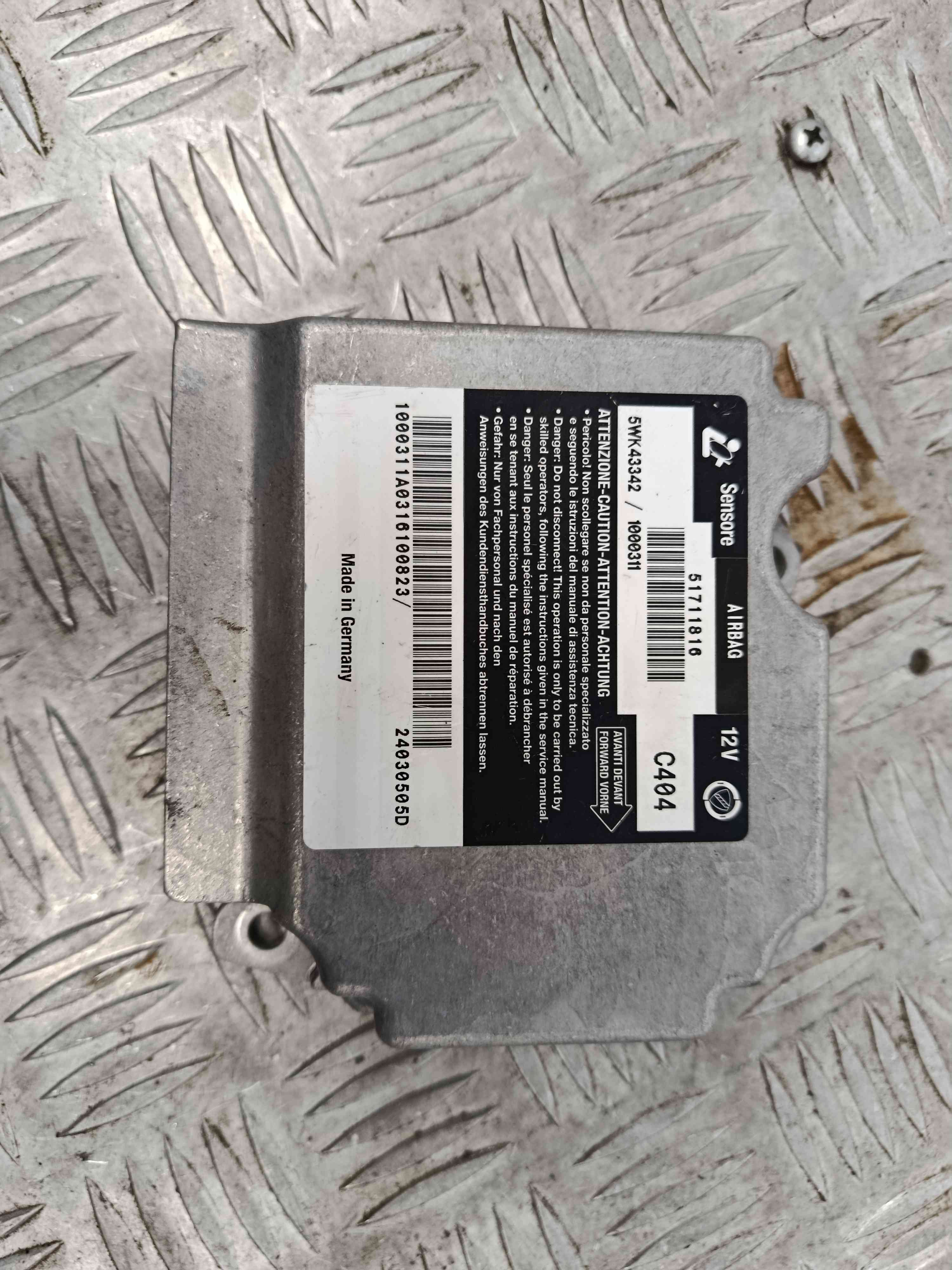 Centralina de Airbags 51711816 - FIAT STILO Multi Wagon (192_)-38412588 Centralina de Airbags 51711816 - FIAT STILO Multi Wagon (192_)-38412588