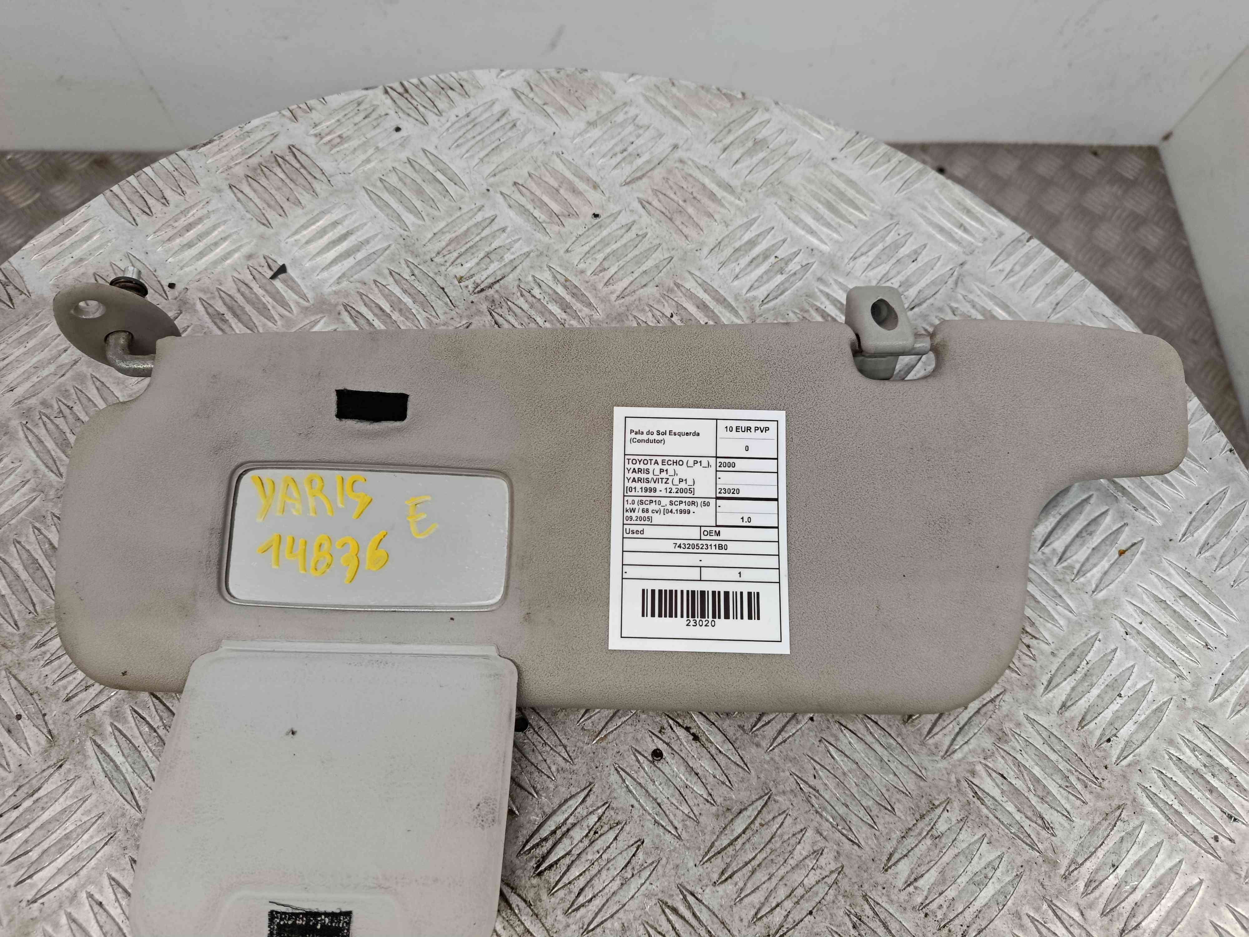 Pala do Sol Esquerda (Condutor) 7432052311B0 - TOYOTA ECHO (_P1_), YARIS (_P1_), YARIS/VITZ (_P1_)-38471141