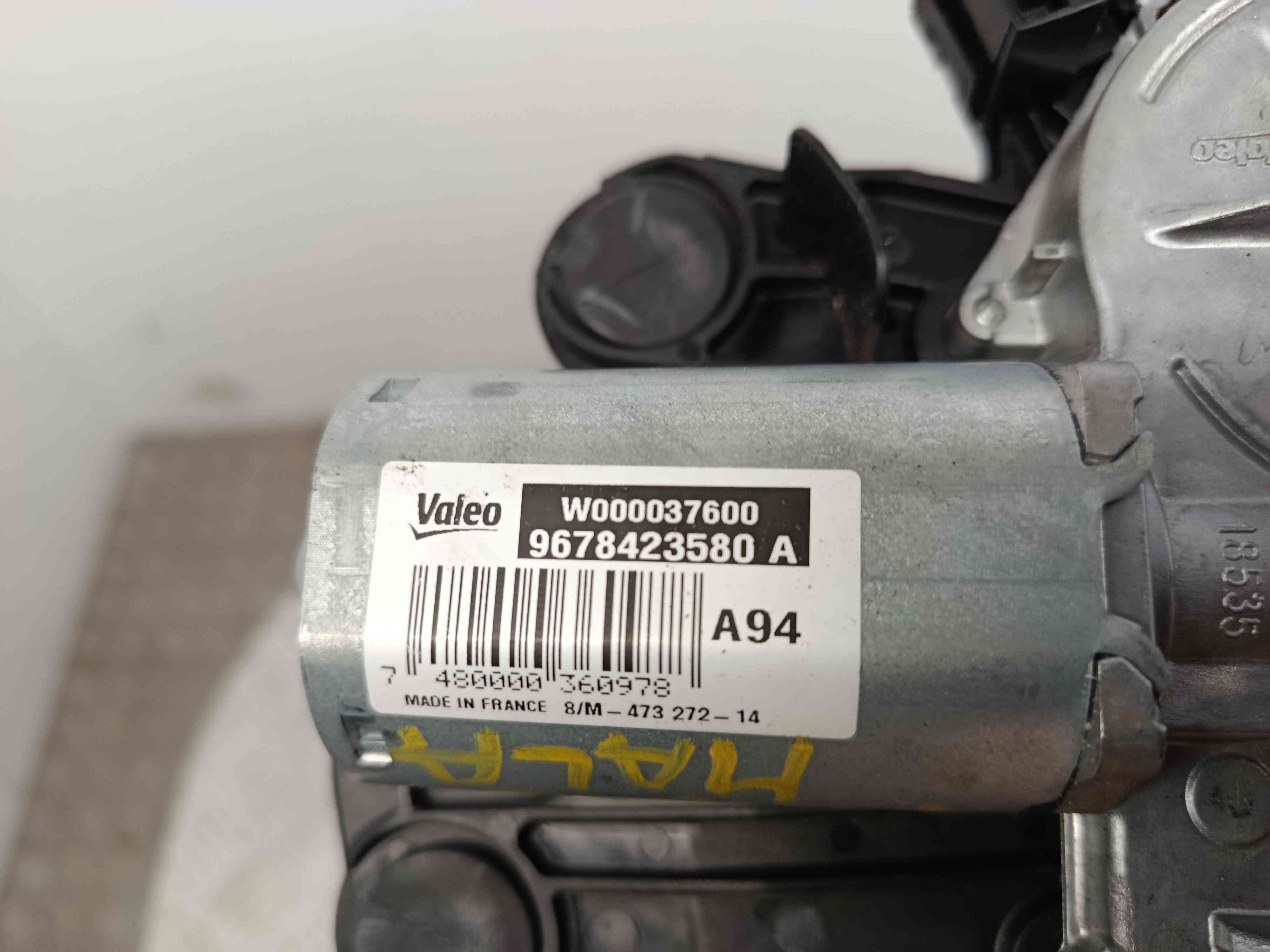 Motor Limpa Vidros Trás 9678423580A - PEUGEOT 2008 I (CU_)-38875361