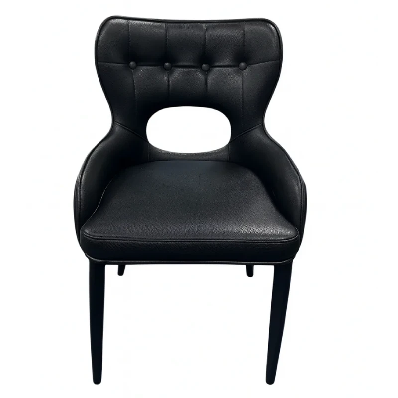 Black Dining Chairs Set of 4 - PU leather