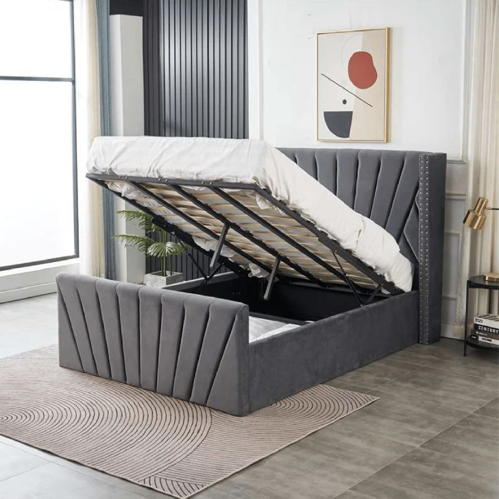 Winged ottoman bed - Double