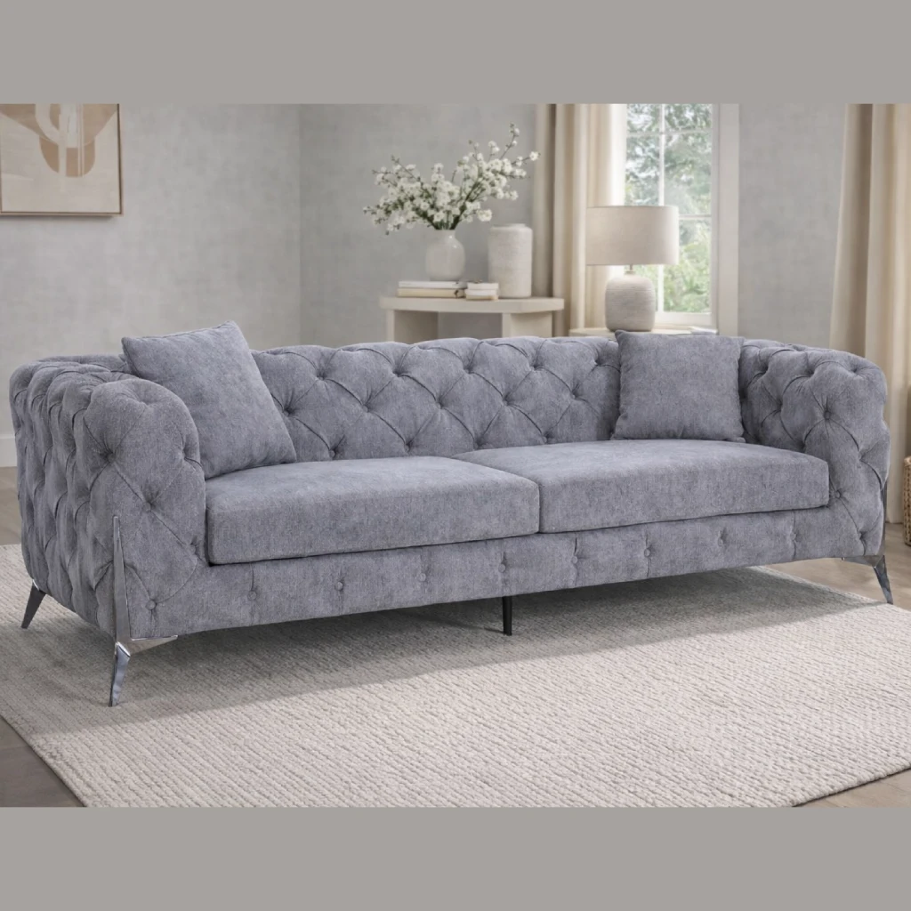 Grey 3 Seater with buttons