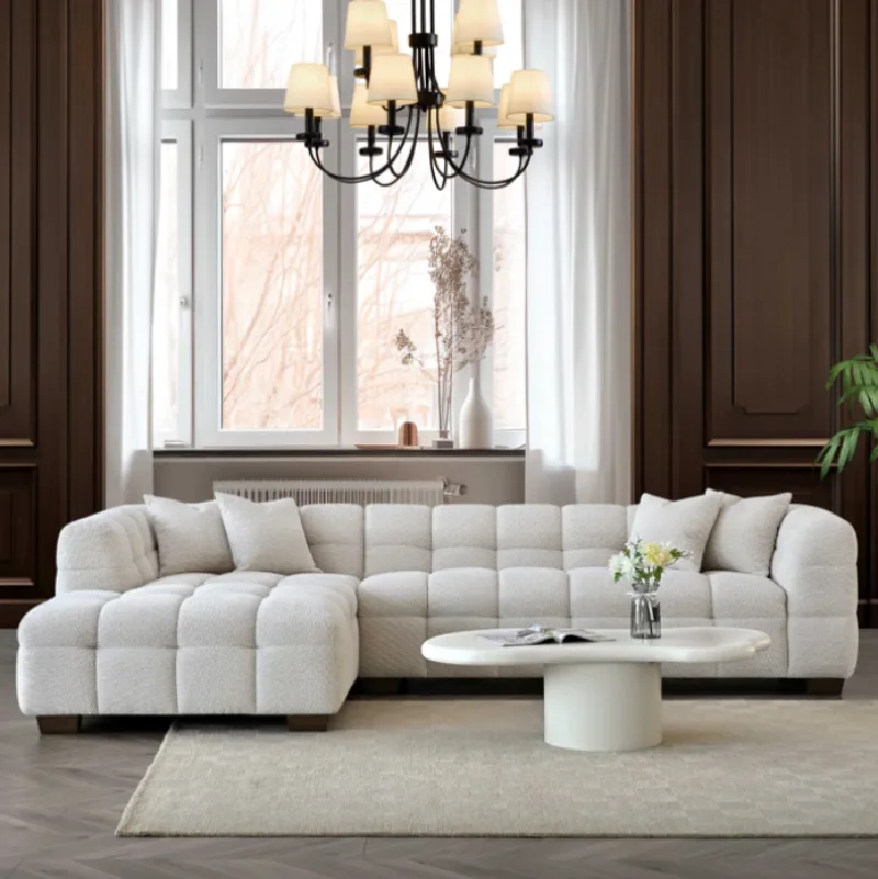 Large Right Hand Corner Sofa - Oatmeal