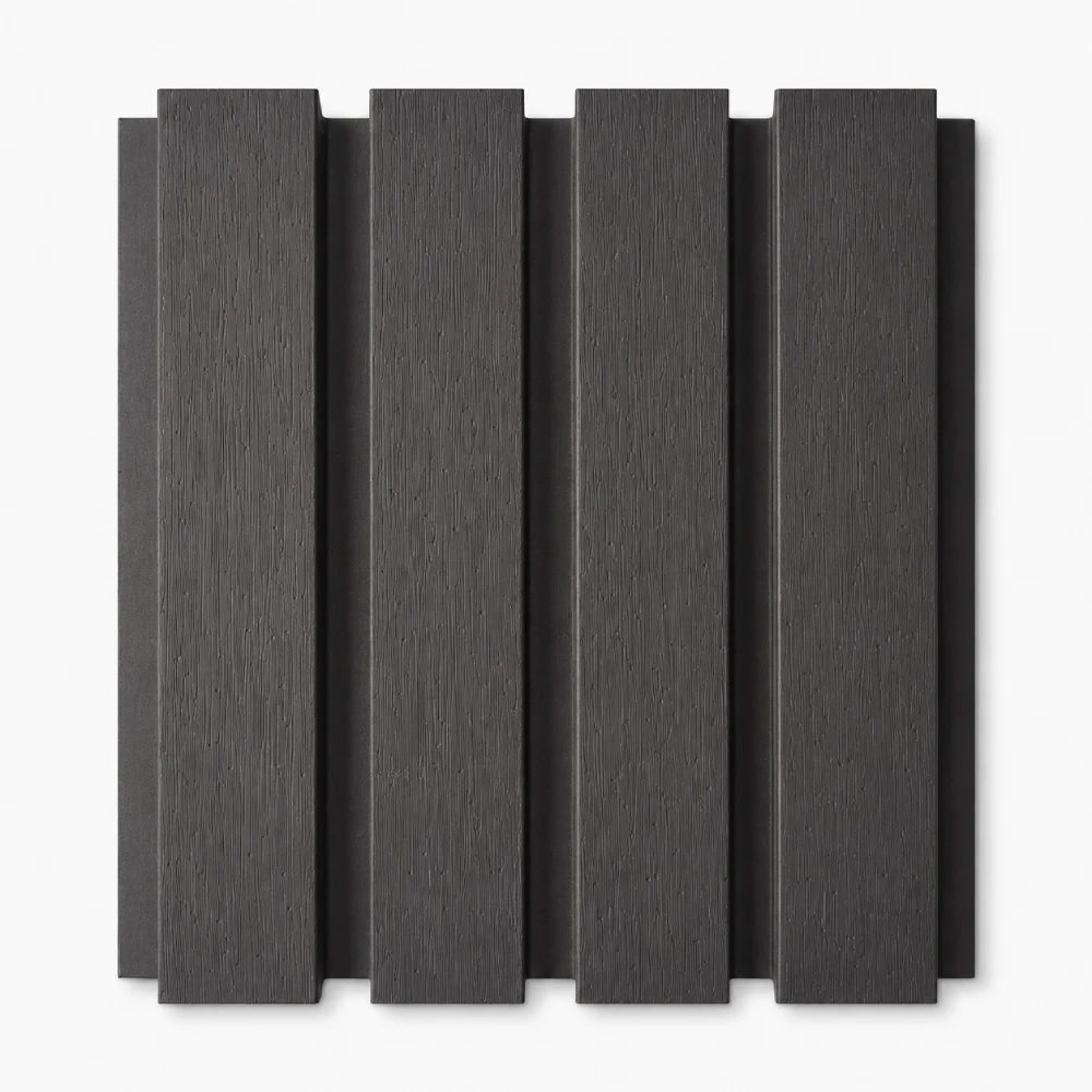 Black Composite Slatted Wall Cladding Panel