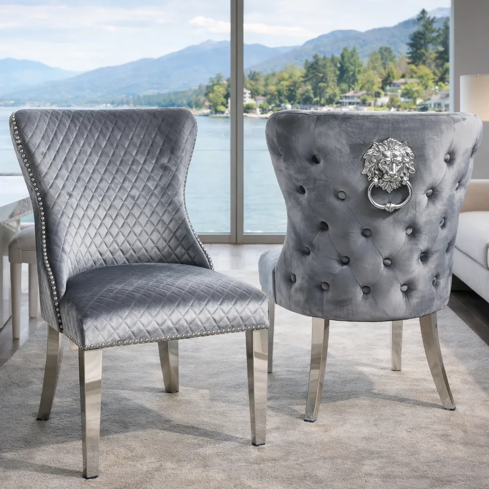 Light Grey Dining Chair - Set of 2