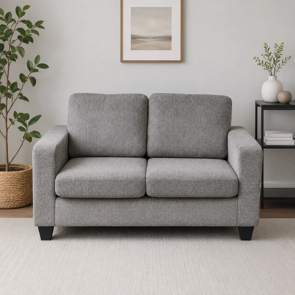 Grey 2 Seaters Sofa - Bari