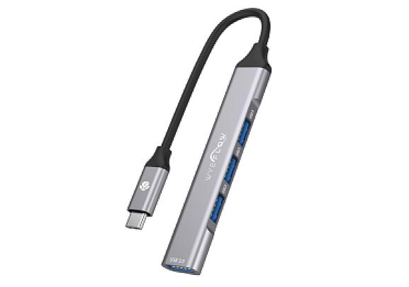 WYEFLOW 3.0 (5 Gbps) Ultra Slim Multi USB Hub with USB-C Connector  10 Times Faster than USB 2.0