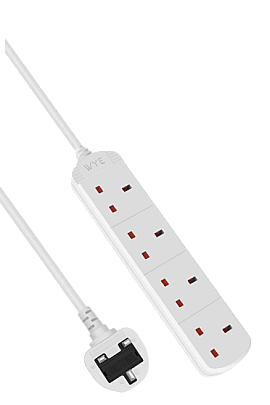 4-Way Extension Lead with 3m Power Cable