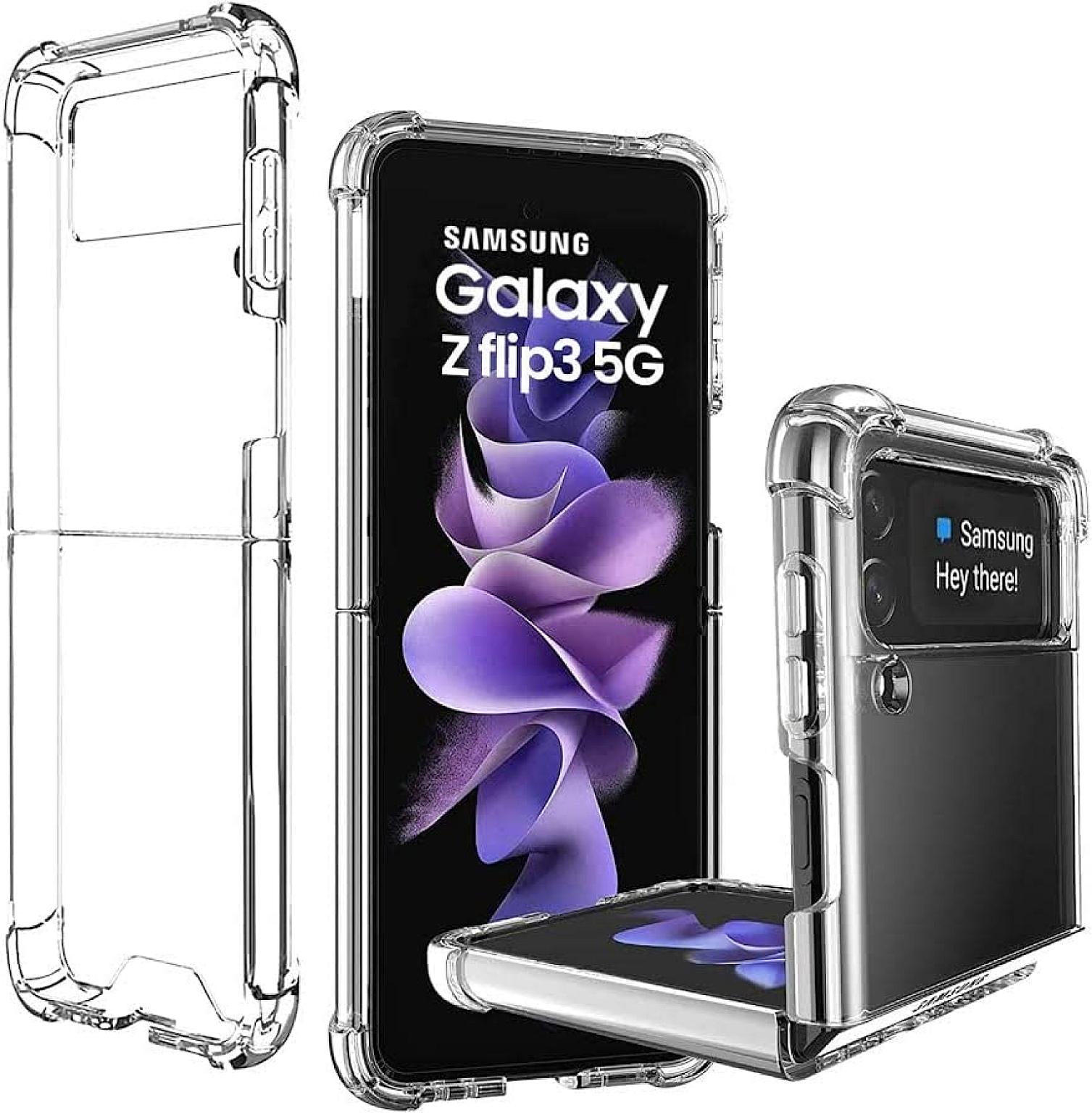 Galaxy Z Flip 3 Clear Anti Drop Case