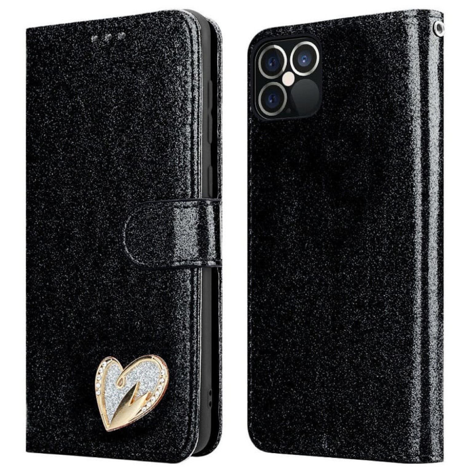 Galaxy A51 Wallet Heart Shinny Case
