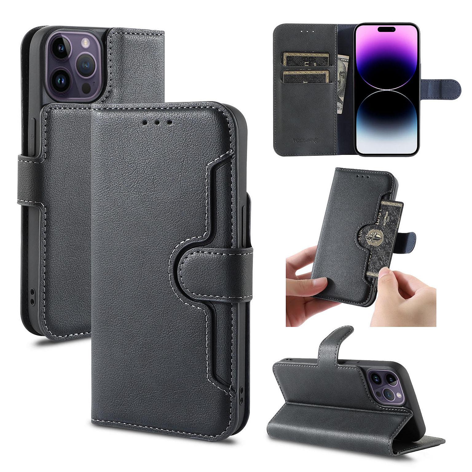 Galaxy S23 Plus Wallet Double Stiches PU Leather Case