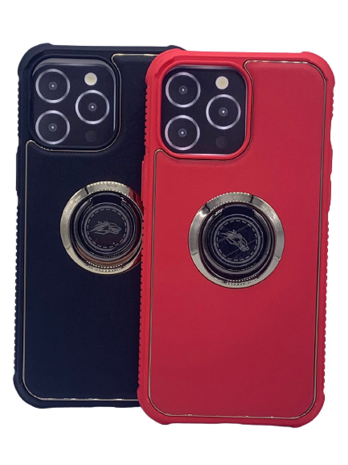 Galaxy S23 Plus Tech Ring With Golden Frame Case AD-3007