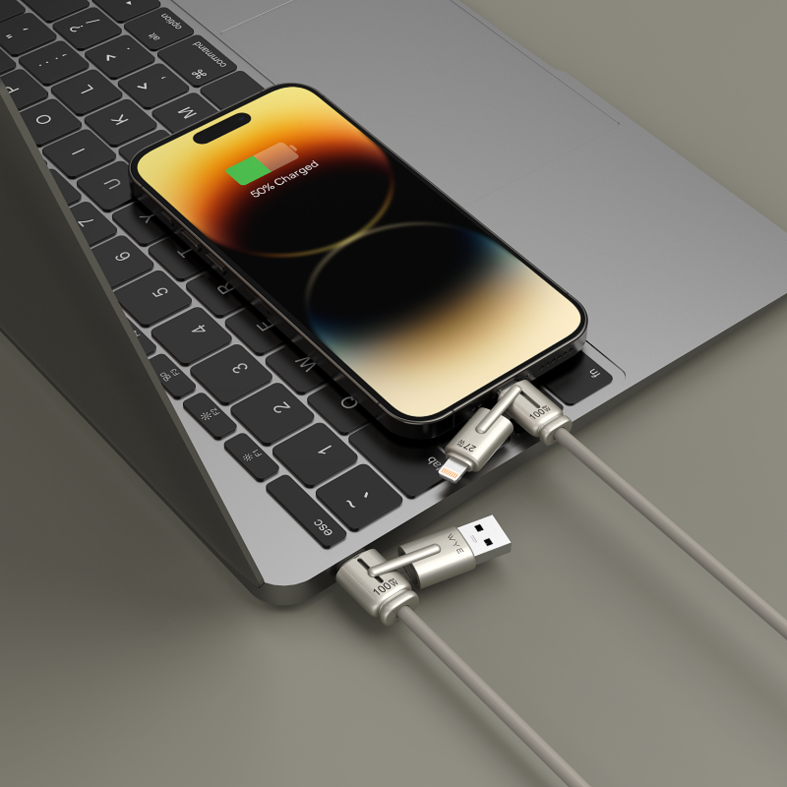 DC74 Multi Device Charging 4-in-1 Cable 1.2M