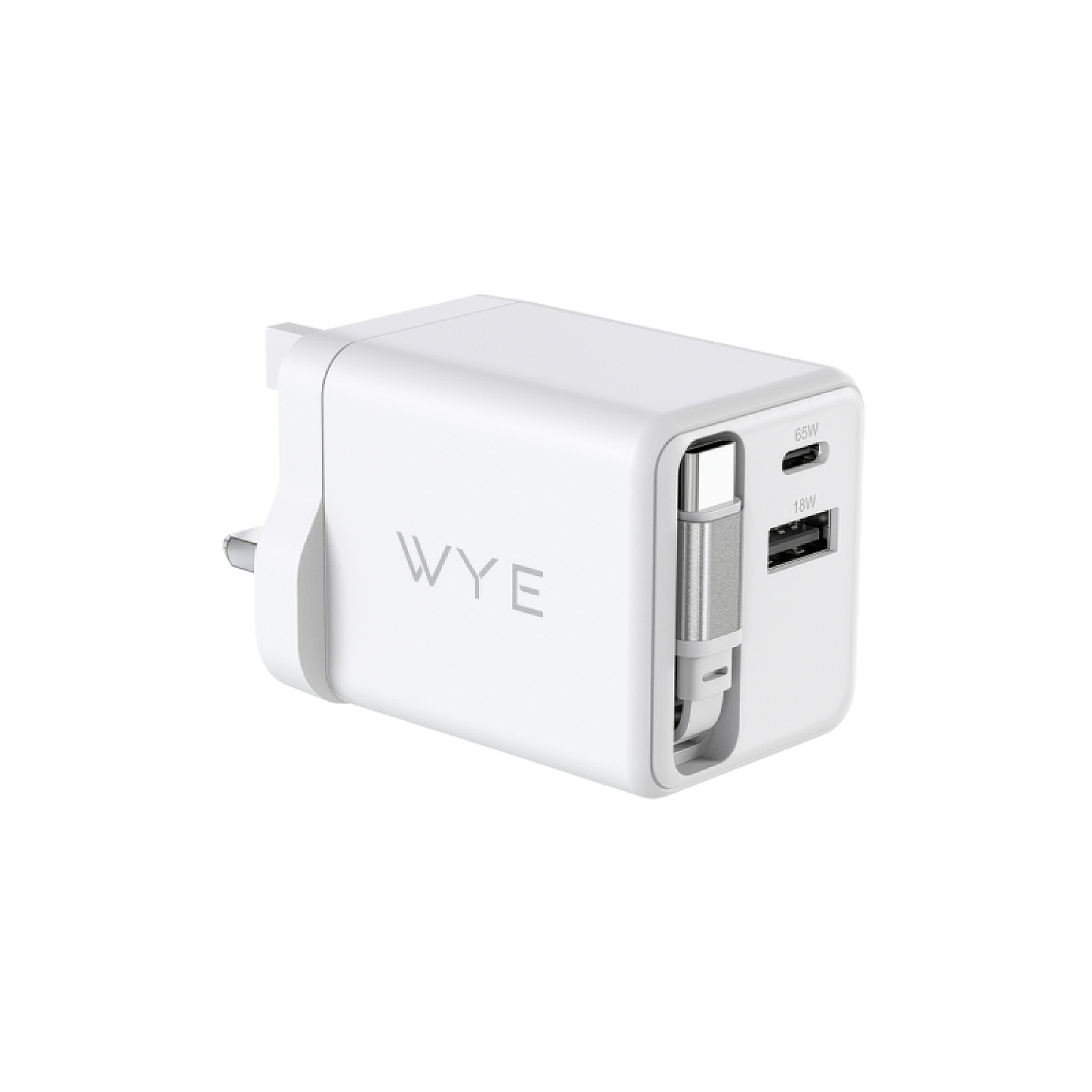 PA21 65W USB-C & USB-A Power Adapter with Retractable Cable