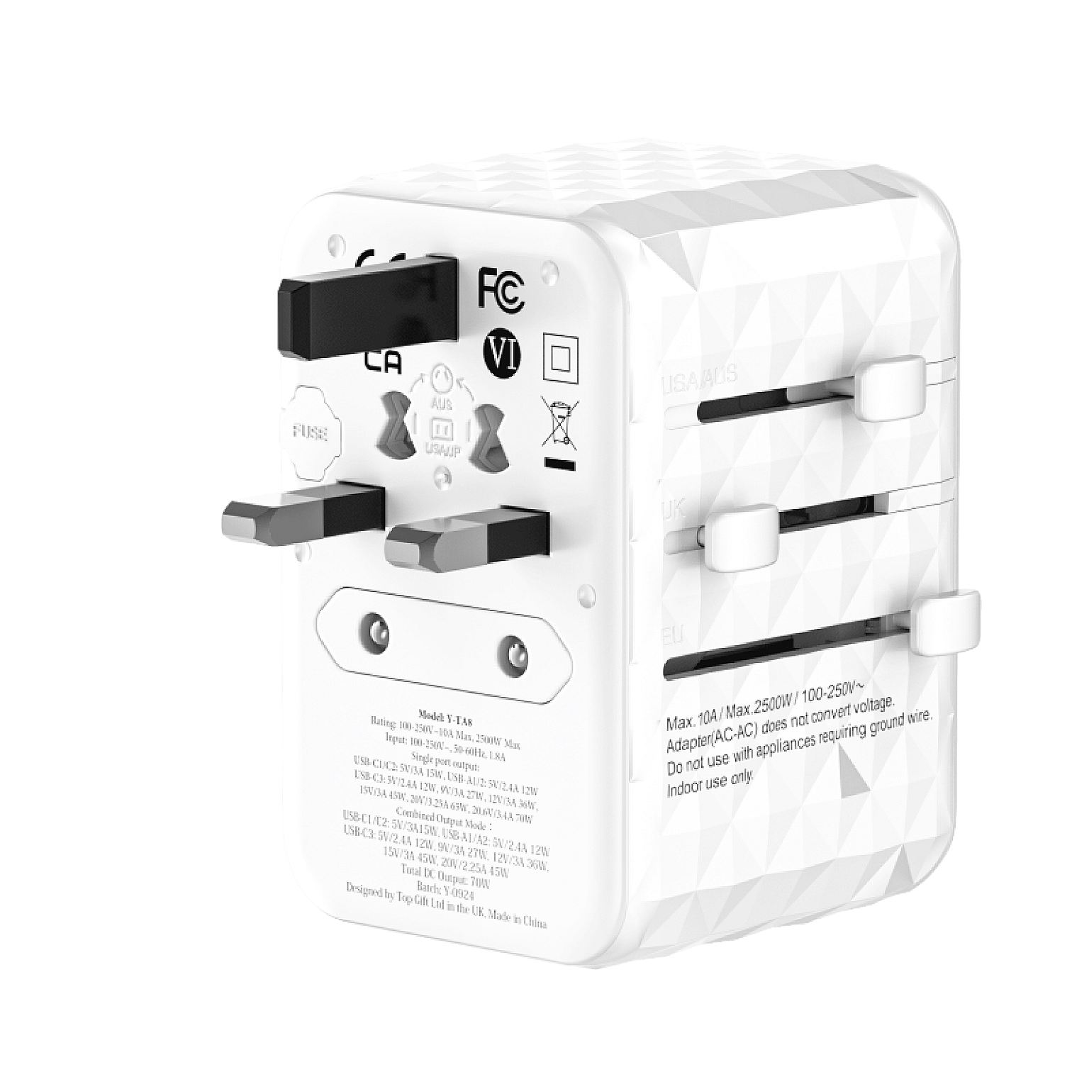 70W Any port Universal Travel Adapter