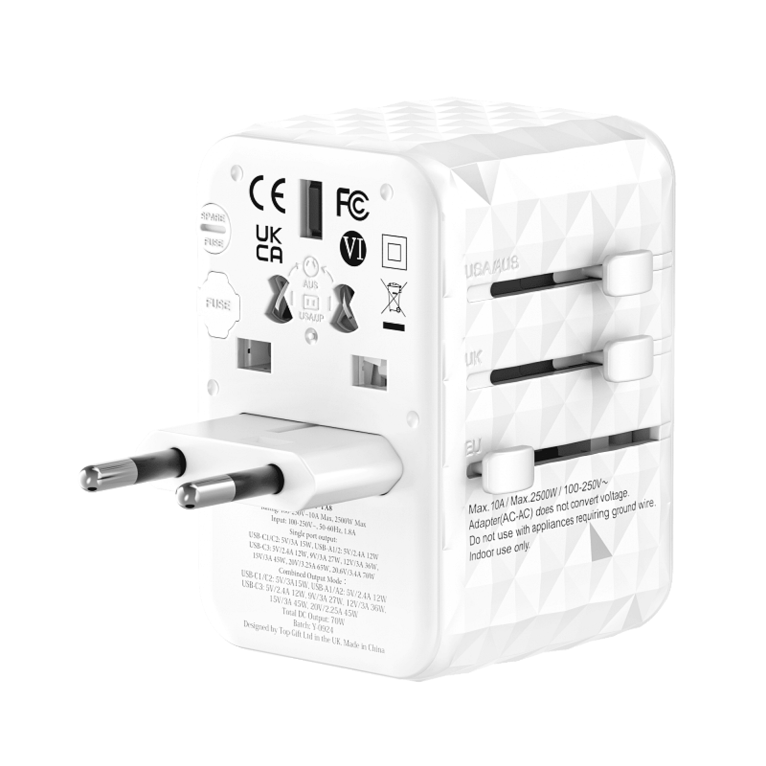 70W Any port Universal Travel Adapter