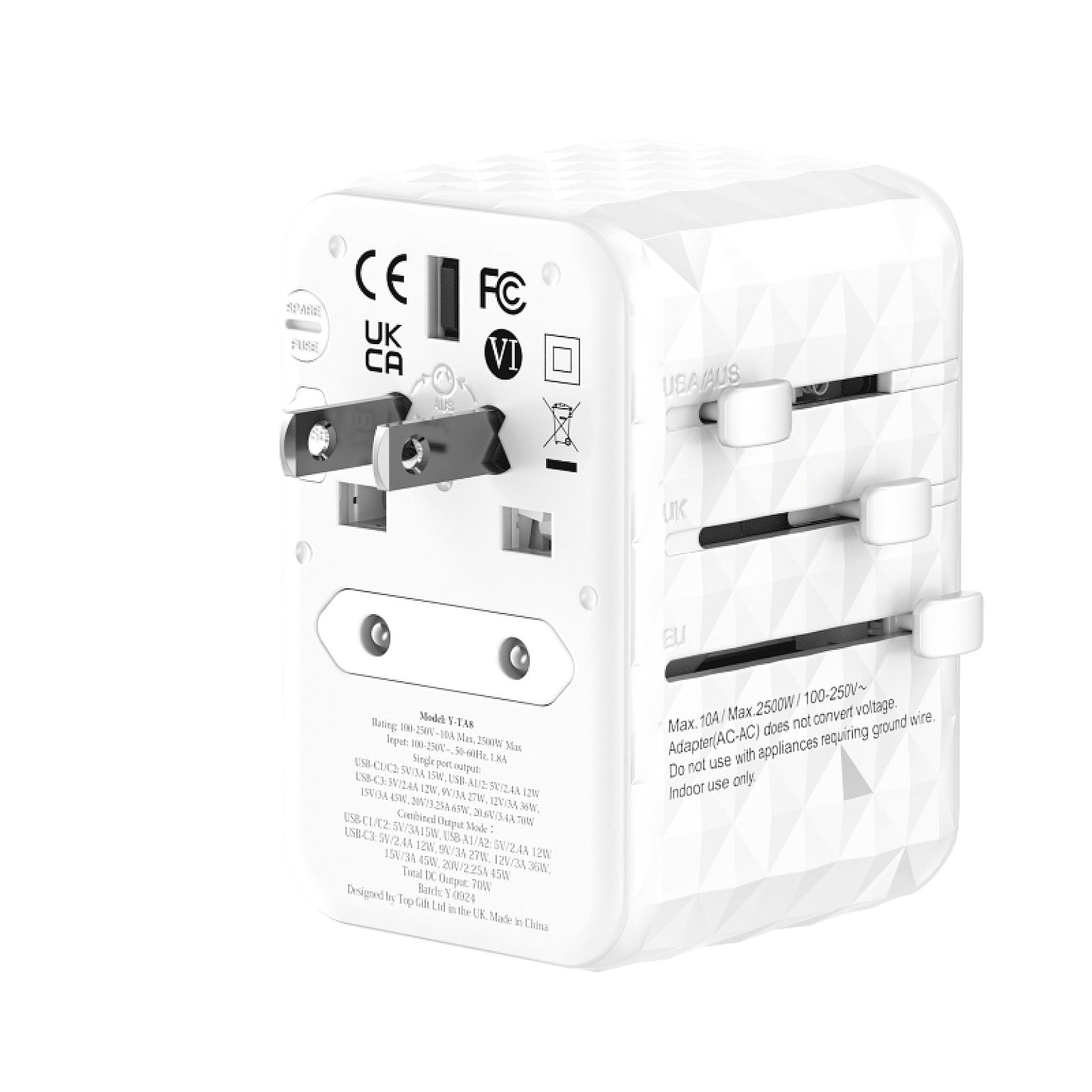 70W Any port Universal Travel Adapter