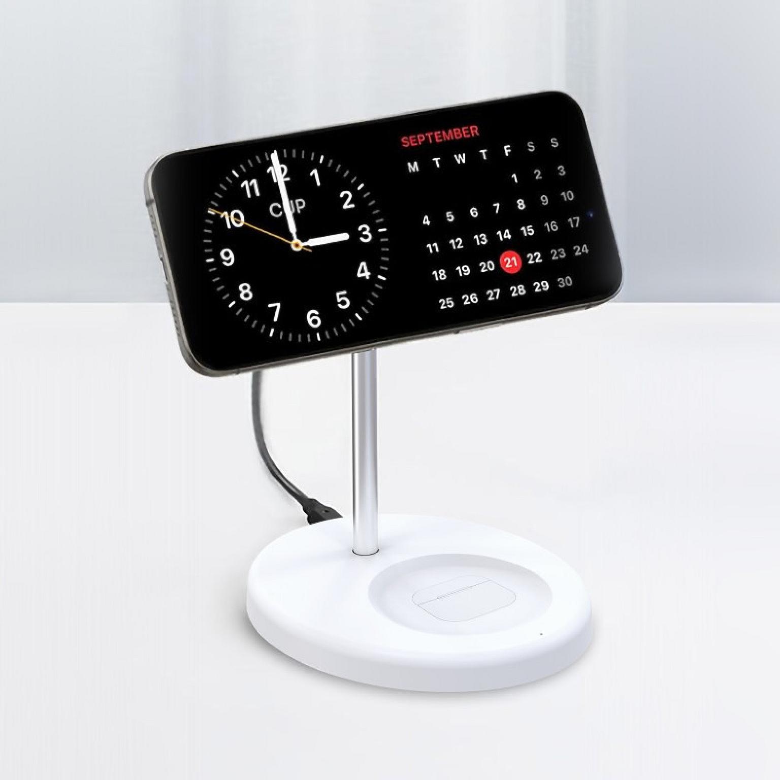 15W 2-in-1 Magnetic Desktop Wireless Charger
