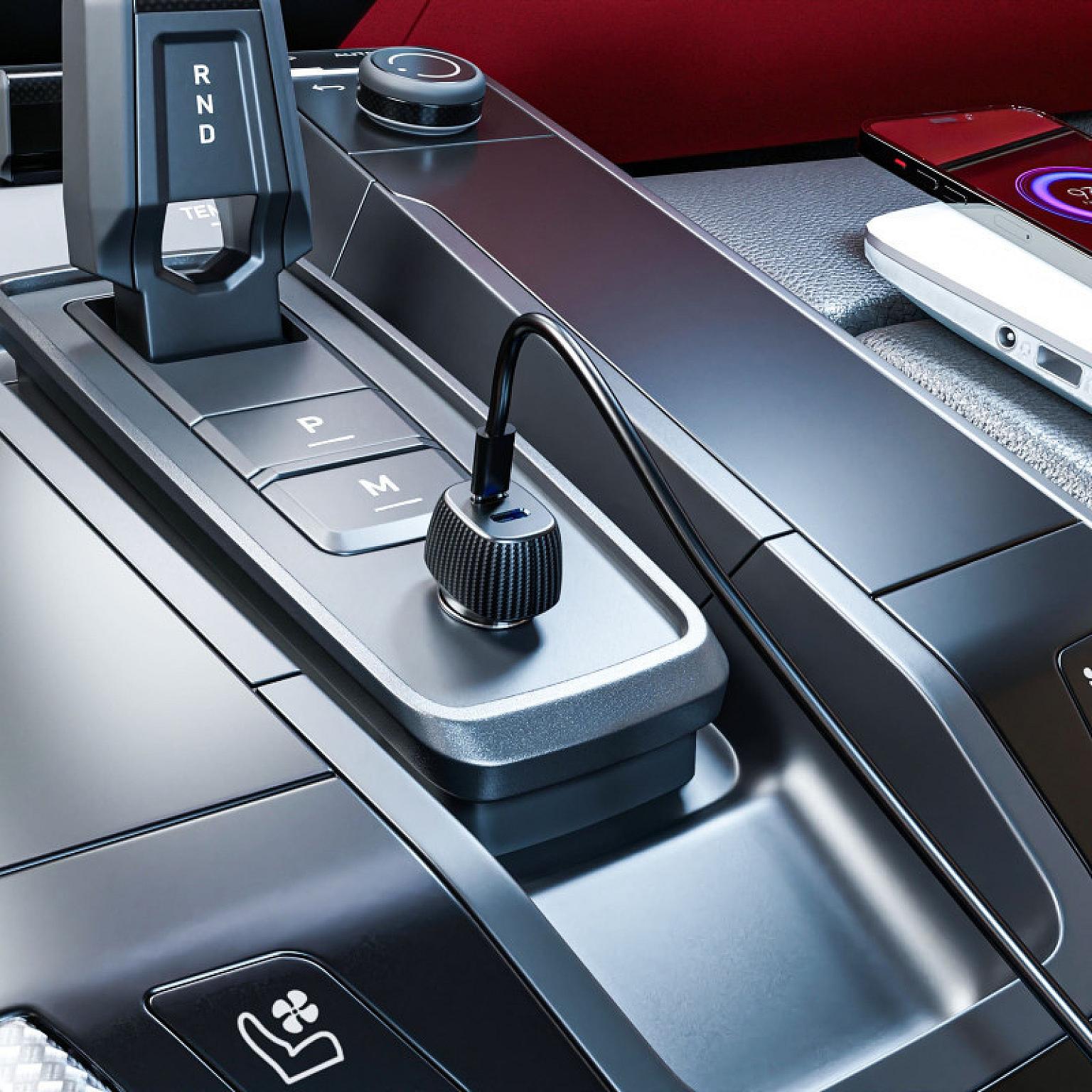 60W In-Car Charger with Dual USB-C Ports