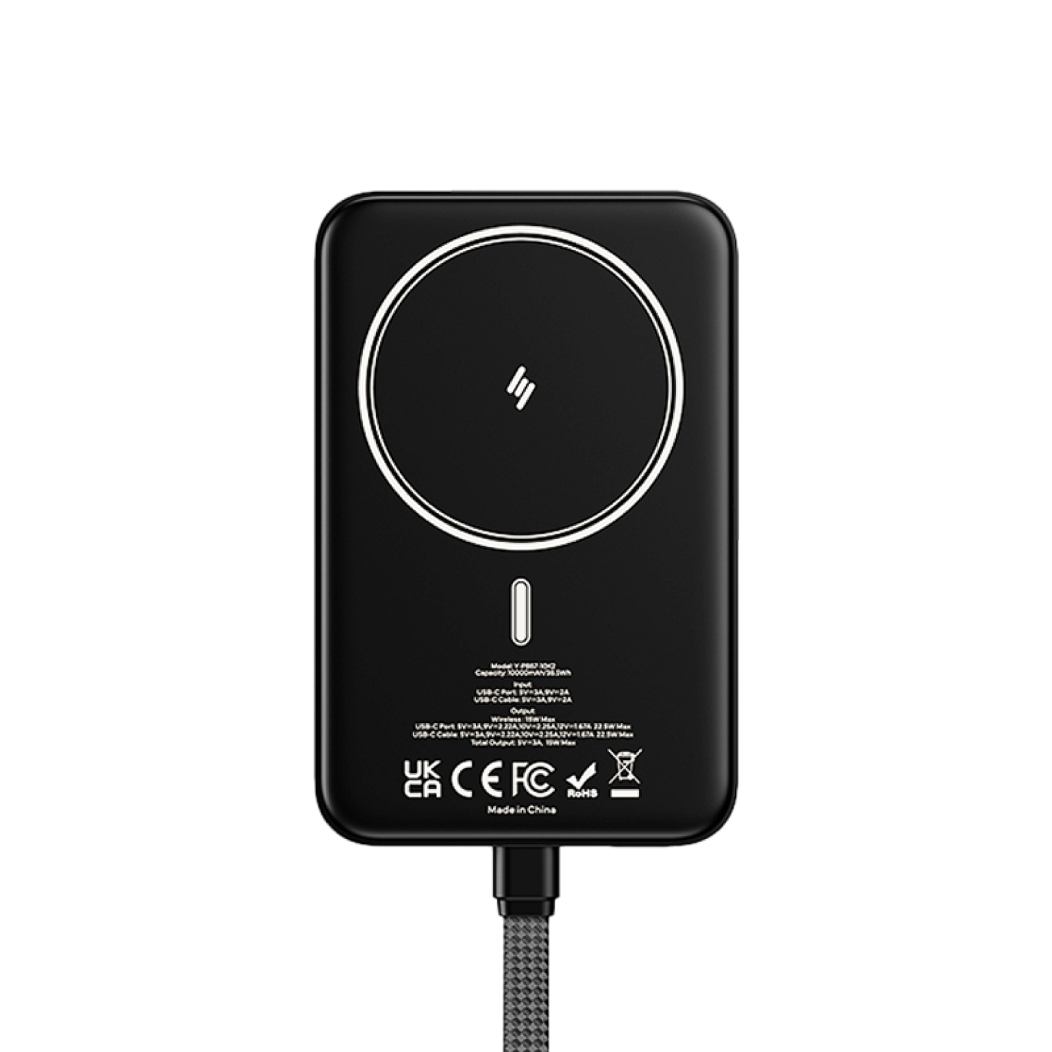 10K Magnetic Power Bank With Build-in USB-C Cable